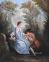 Jean-Antoine Watteau (Valenciennes 1684 - Nogent-sur-Marne 1721), Der Liebesschwur