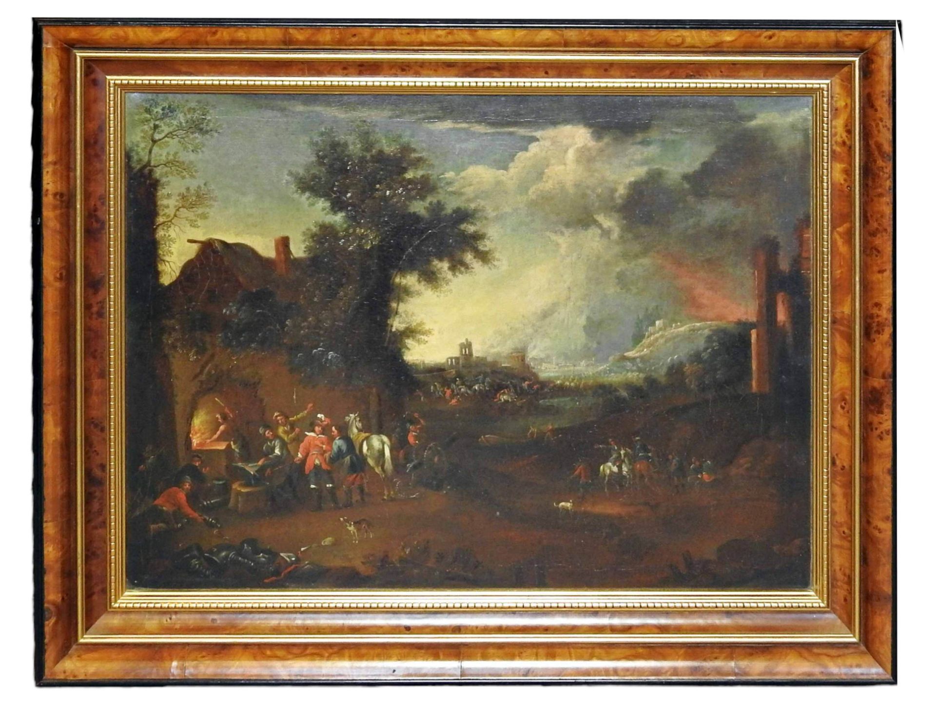 Anton Faistenberger zugeschr. (1663 Salzburg – 1708 Wien), Gegenstücke mit stürmischer Bucht und Waf - Bild 12 aus 32