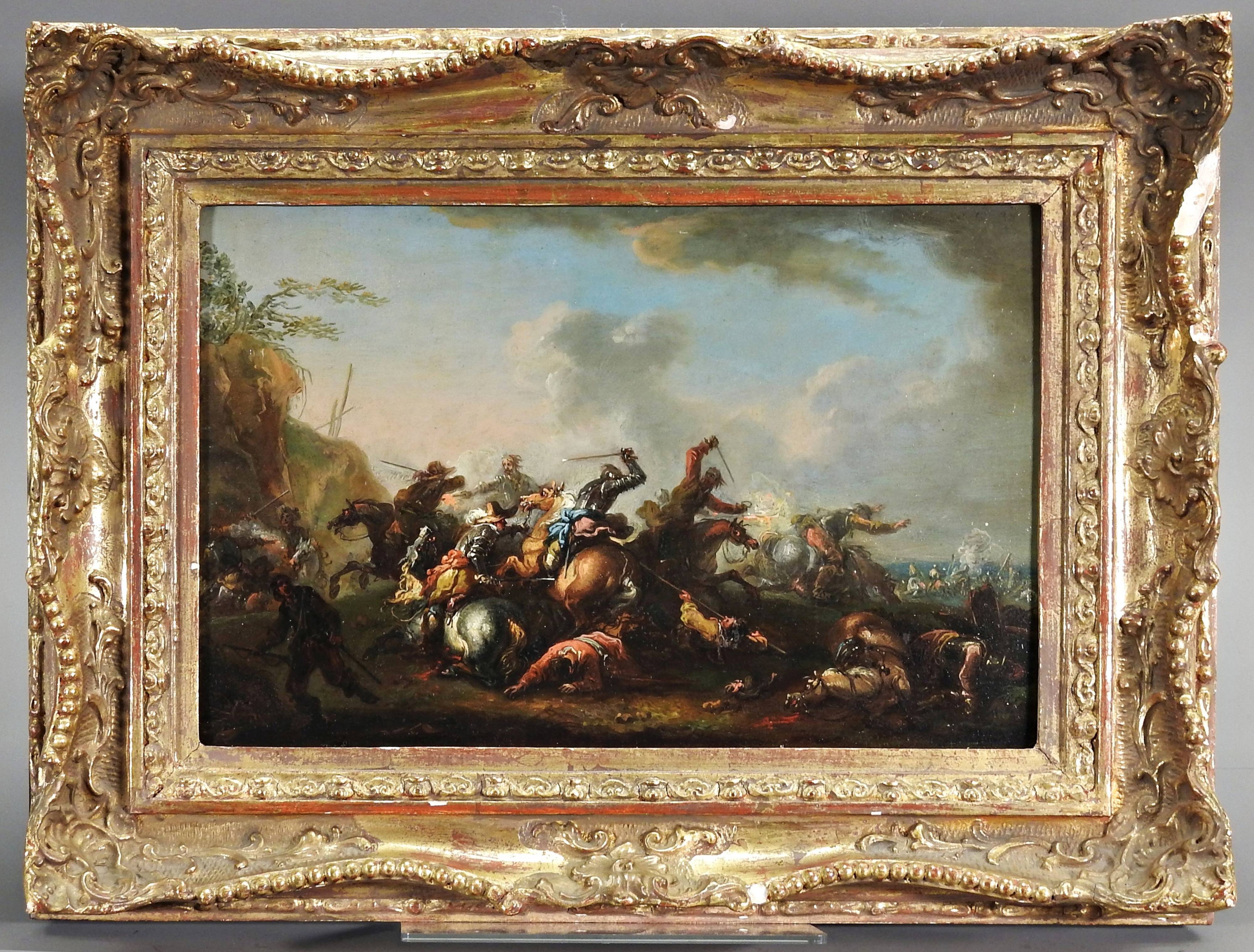 August Querfurt zugeschrieben, Momentum einer historischen Reiterschlacht - Image 3 of 3
