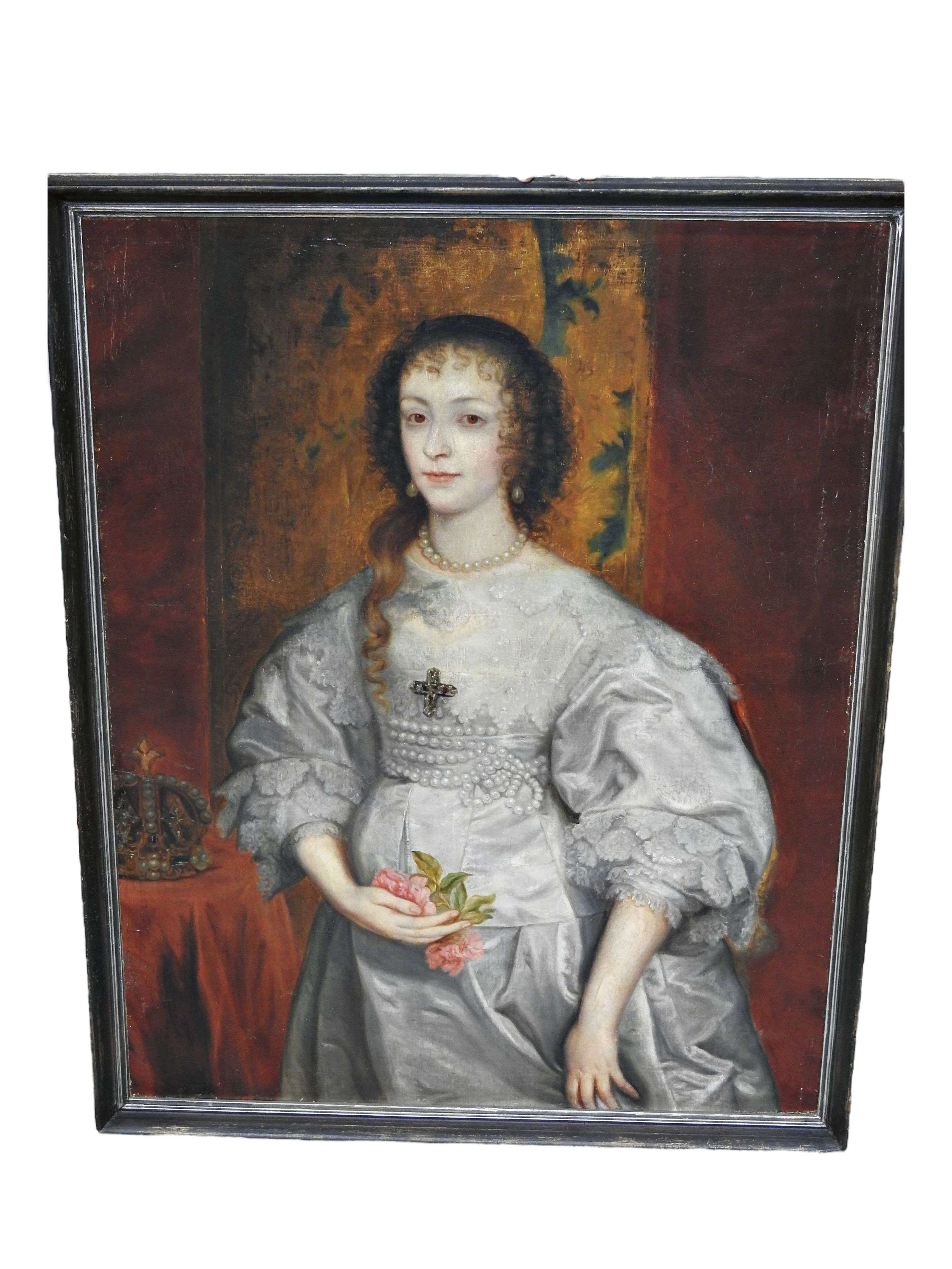 Wohl Hans Hueber (1813 Waizenkirchen – 1889 ebd.), Henrietta Maria von Frankreich - Image 9 of 9