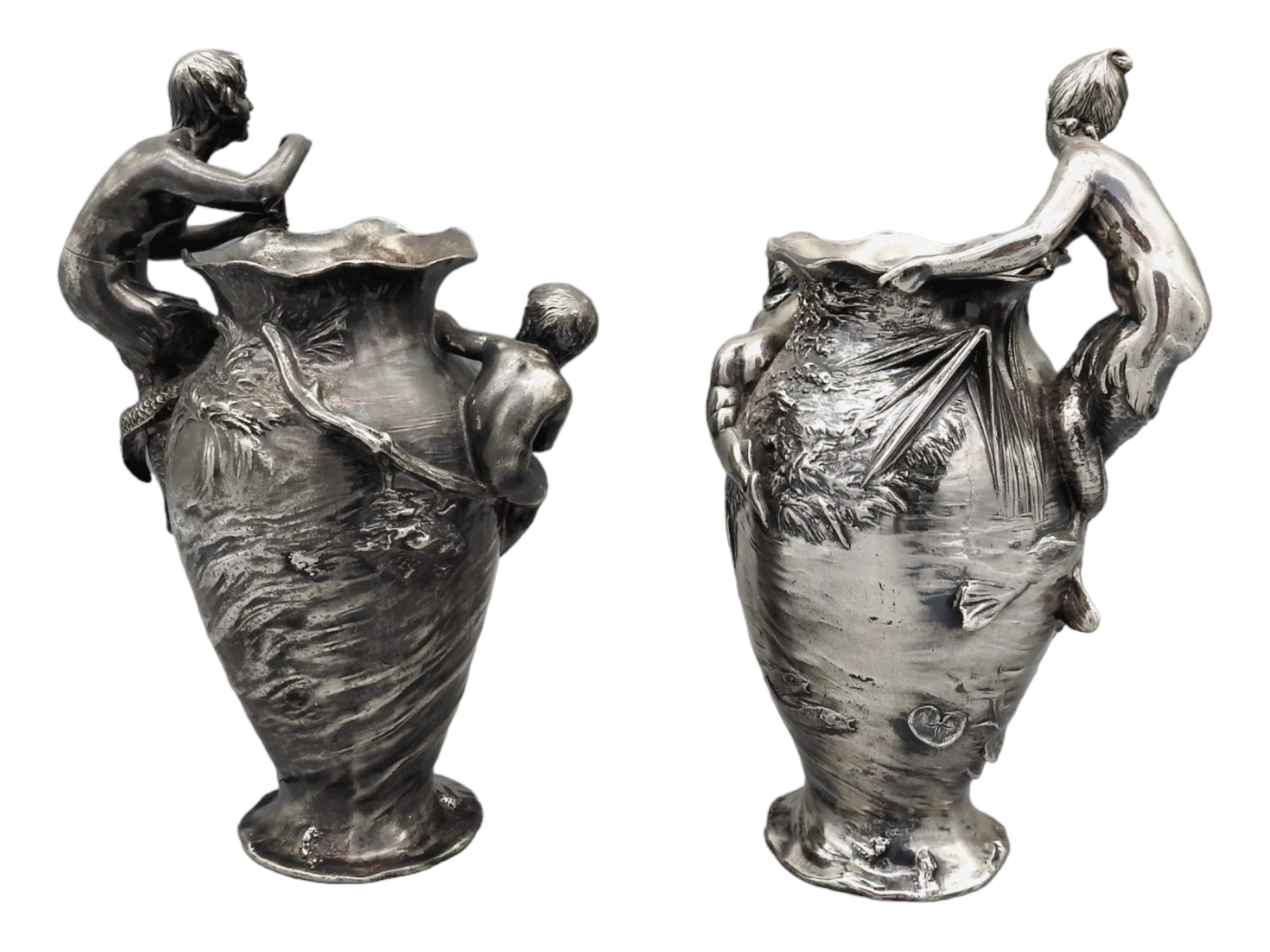 WMF, Paar Vasen mit Nereiden - Image 7 of 8
