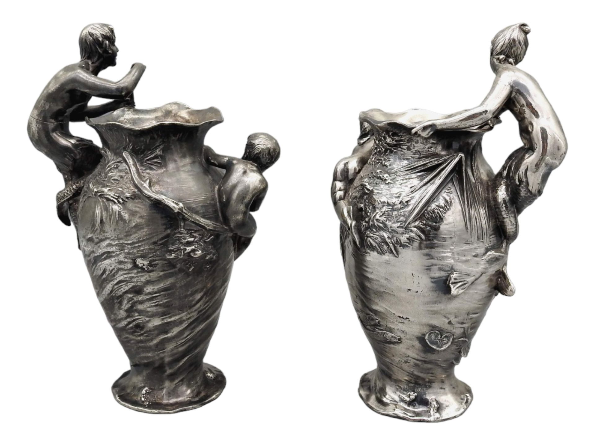 WMF, Paar Vasen mit Nereiden - Bild 7 aus 8