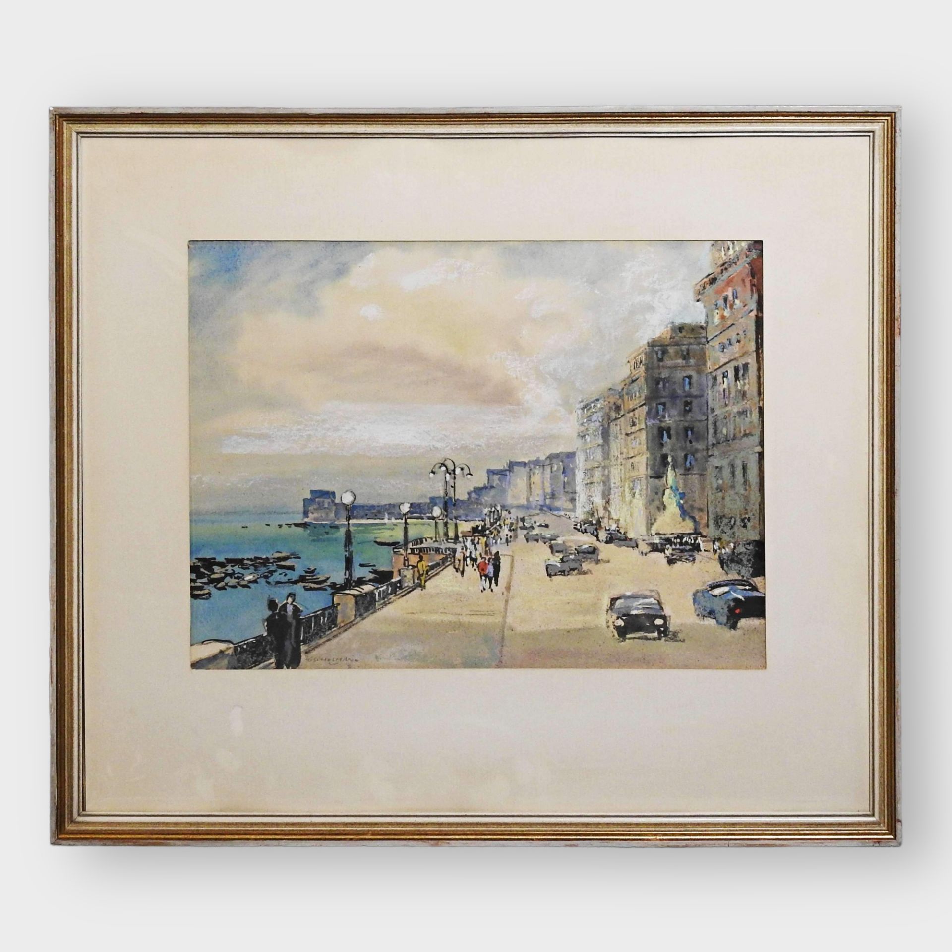 Ludwig Gschossmann, Blick auf einen Strandboulevard - Bild 3 aus 3