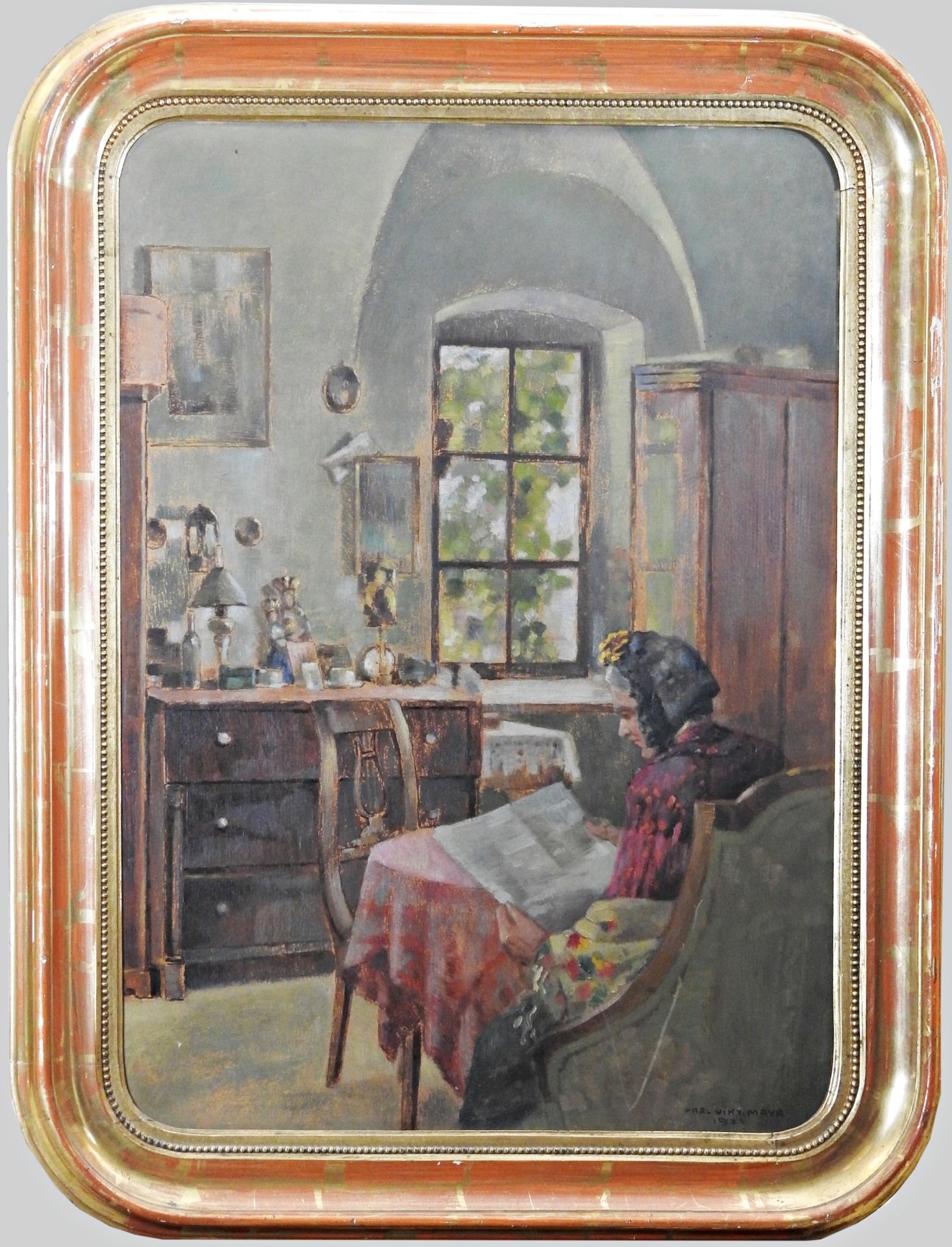 Karl Viktor Mayr, Pittoreskes Interieur - Bild 3 aus 3