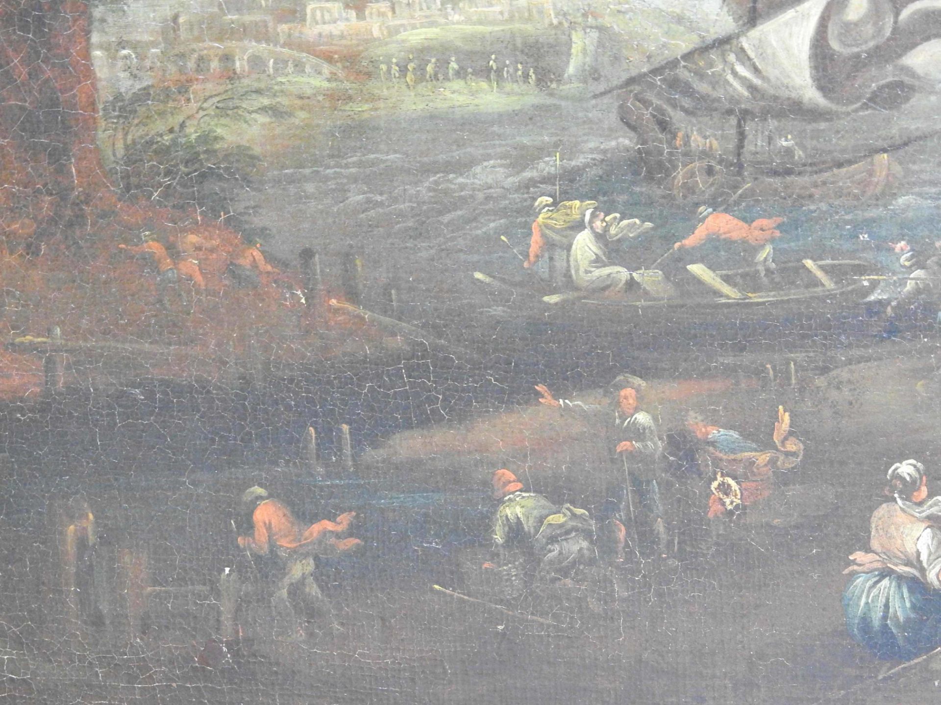 Anton Faistenberger zugeschr. (1663 Salzburg – 1708 Wien), Gegenstücke mit stürmischer Bucht und Waf - Bild 30 aus 32