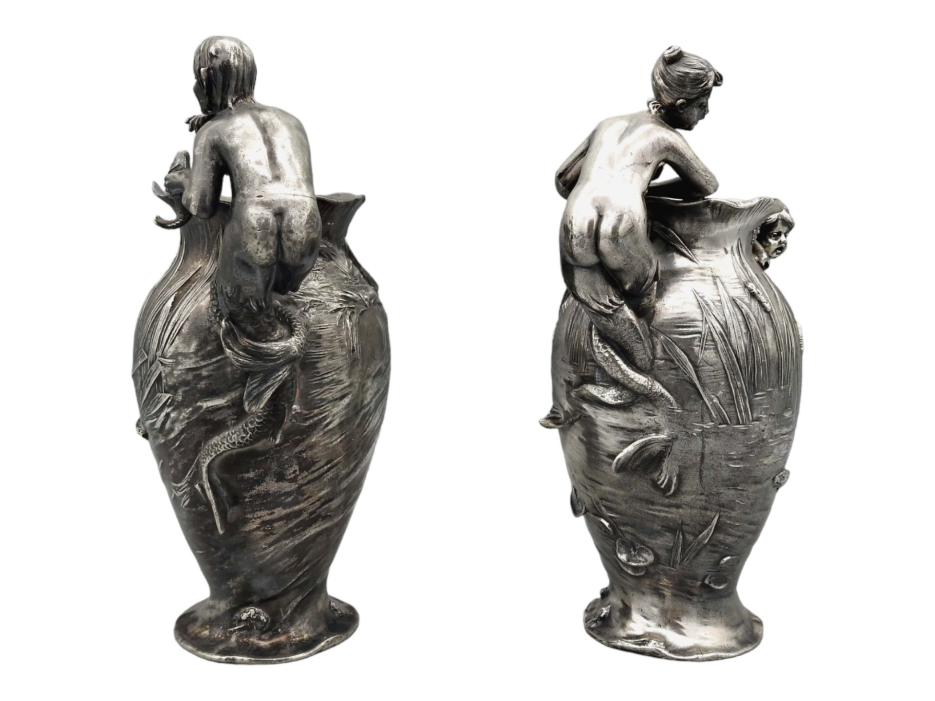 WMF, Paar Vasen mit Nereiden - Bild 6 aus 8