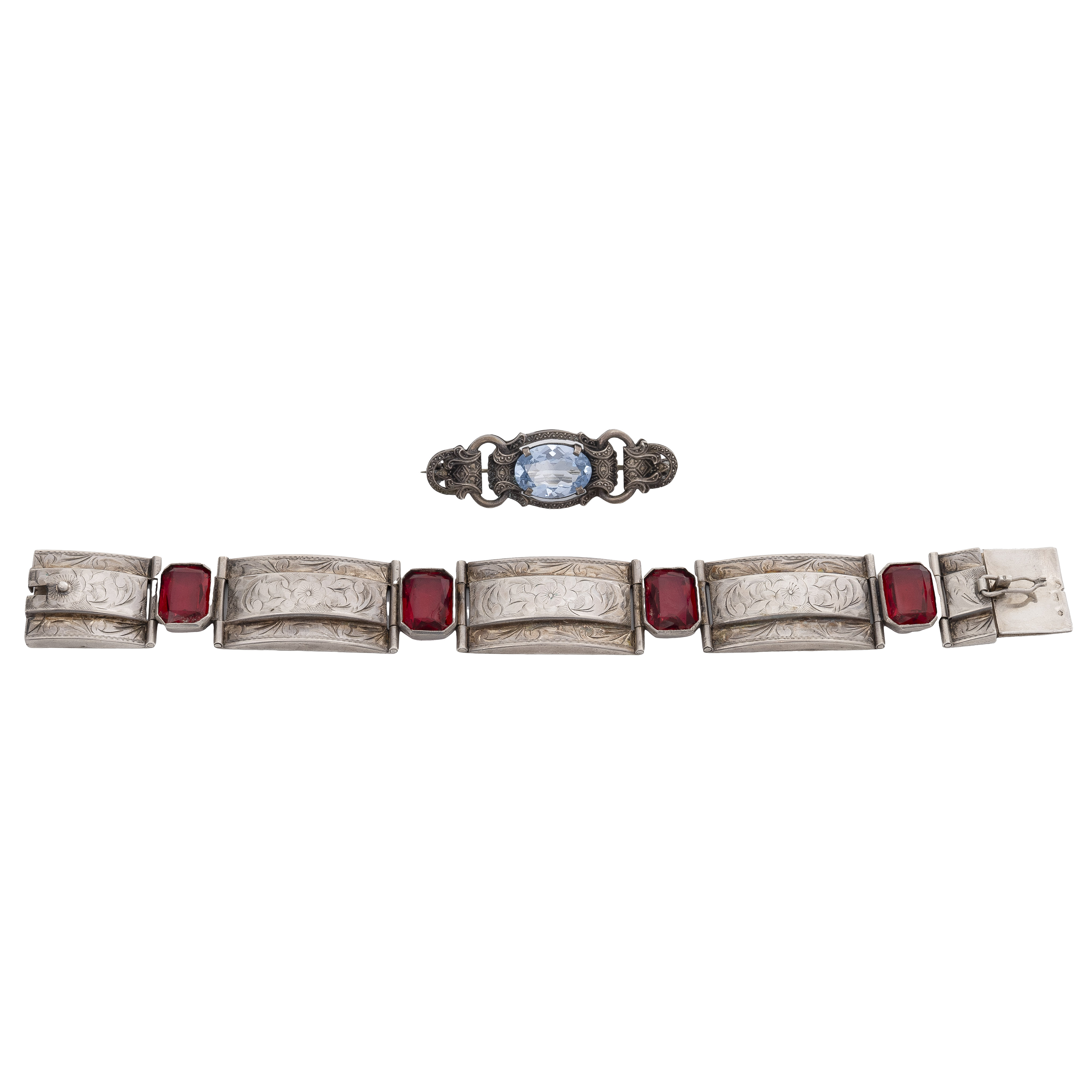 Konvolut einer Brosche und eines Art Deco Armbandes - Image 5 of 7