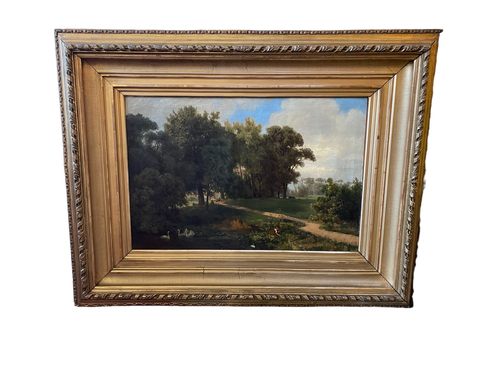 Friedrich Sommer (1830 Lübeck - 1867 Schwartau), Idyllische Parklandschaft - Bild 10 aus 14