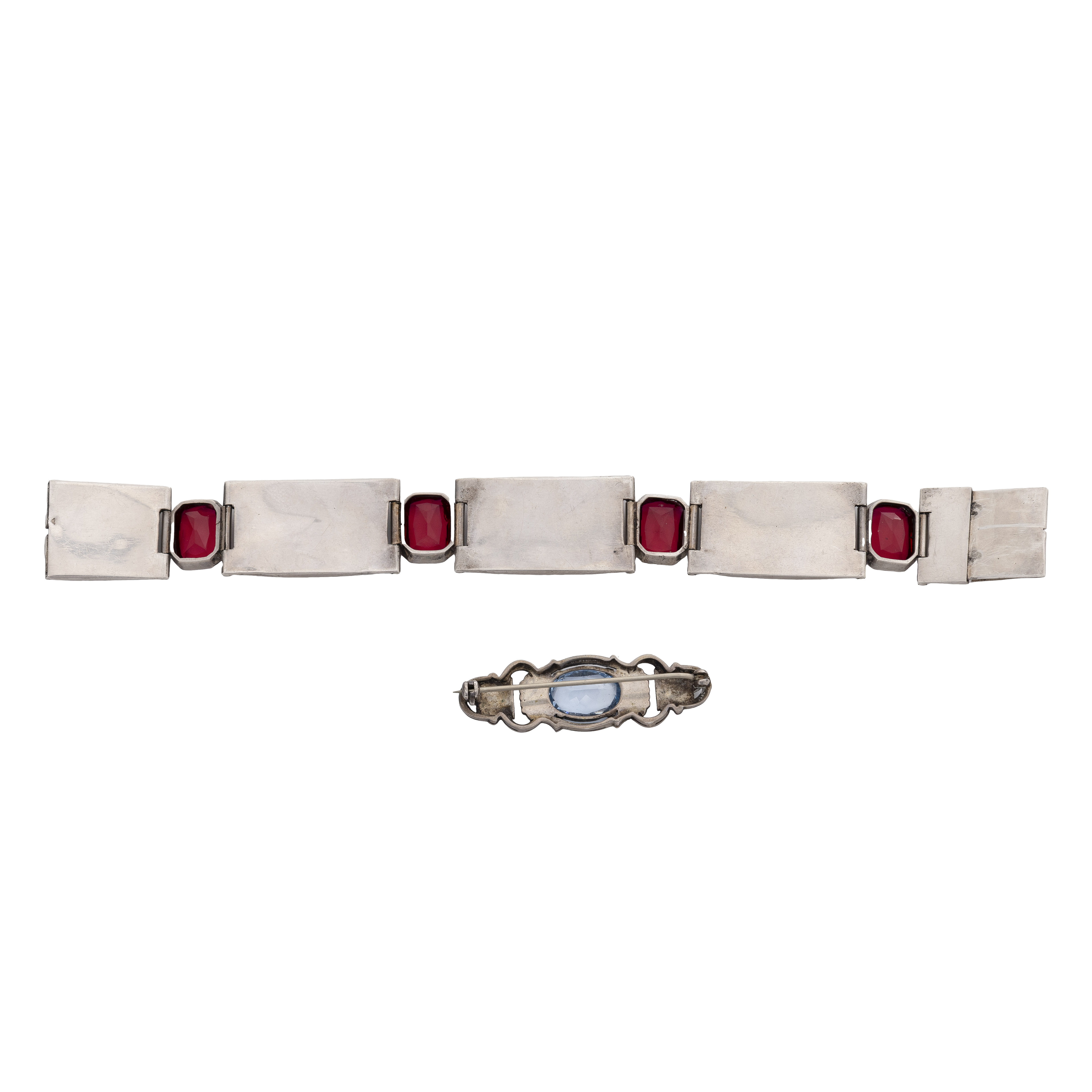 Konvolut einer Brosche und eines Art Deco Armbandes - Image 2 of 7