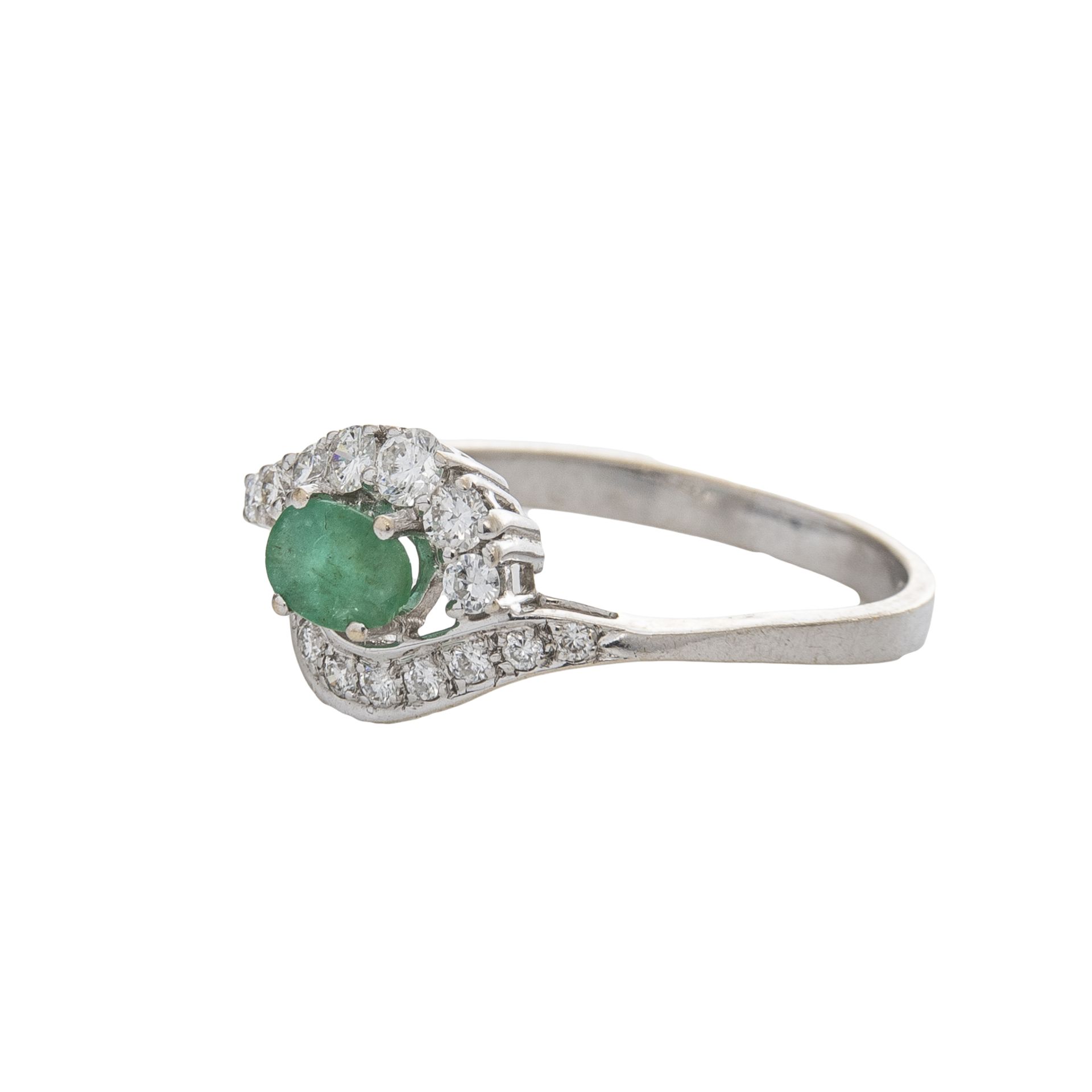 Ring WG mit Smaragd- und Diamantbesatz - Bild 3 aus 4