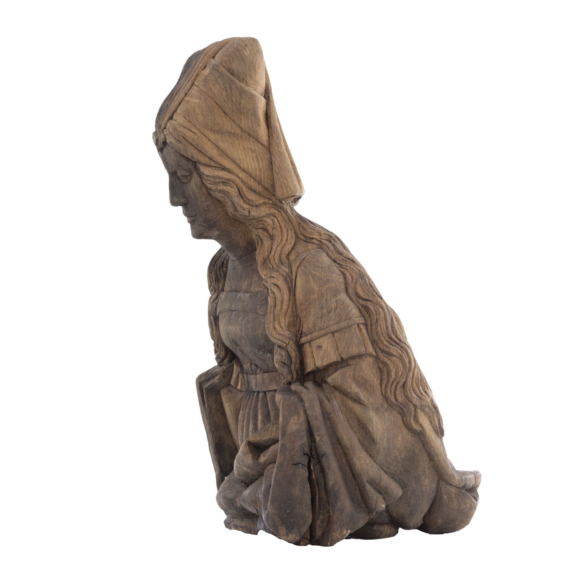 Holzgeschnitzte Damenbüste Altarfigur - Bild 3 aus 7