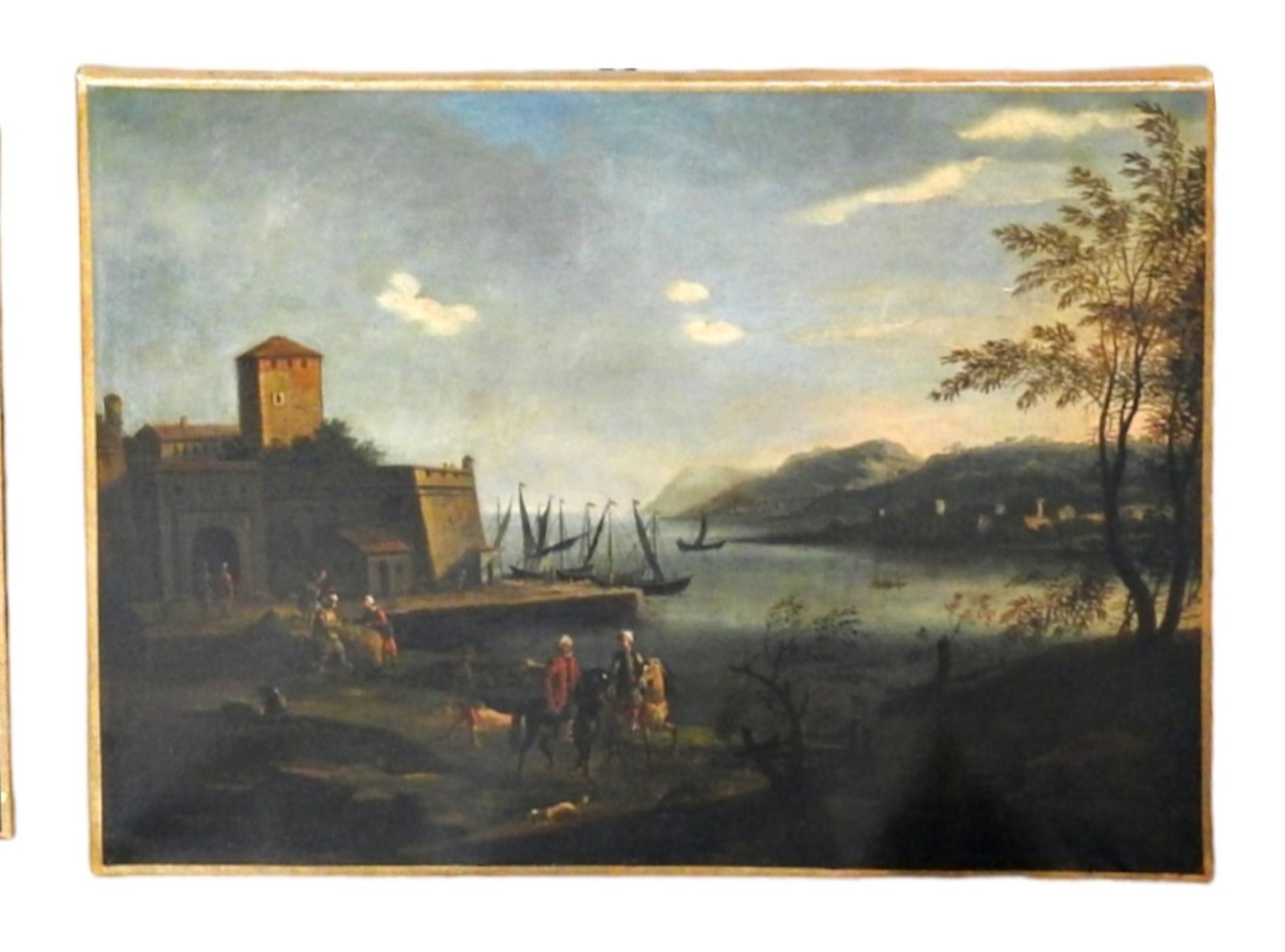 Werkstatt Willem van Bemmel (1630 Utrecht - 1708 Nürnberg), Gegenstücke Landschaftsgemälde  - Bild 8 aus 11