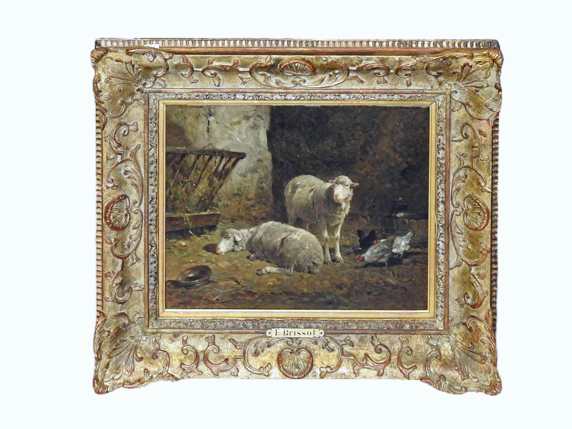 Felix Saturin Brissot de Warville (1818 Véron – 1892 Versailles), Tierstück mit Schafen - Image 3 of 8
