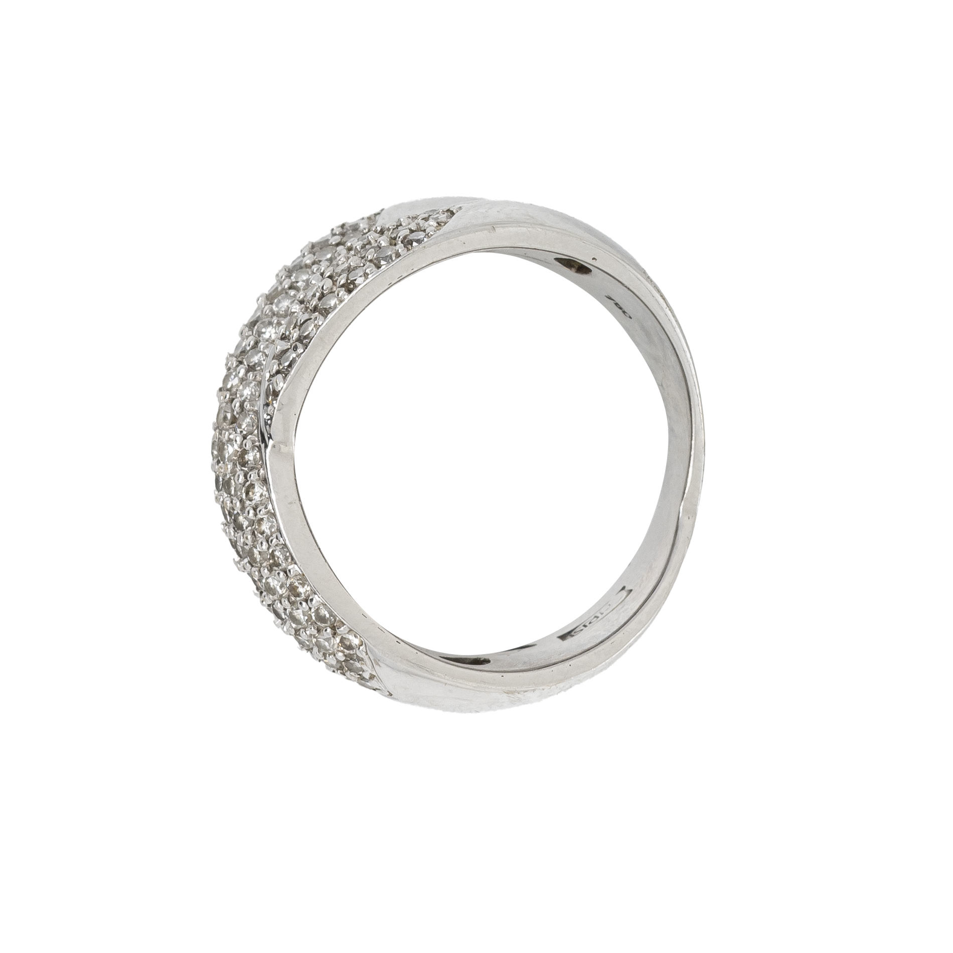 Massiver Weissgold Ring mit Diamantbesatz - Image 2 of 2