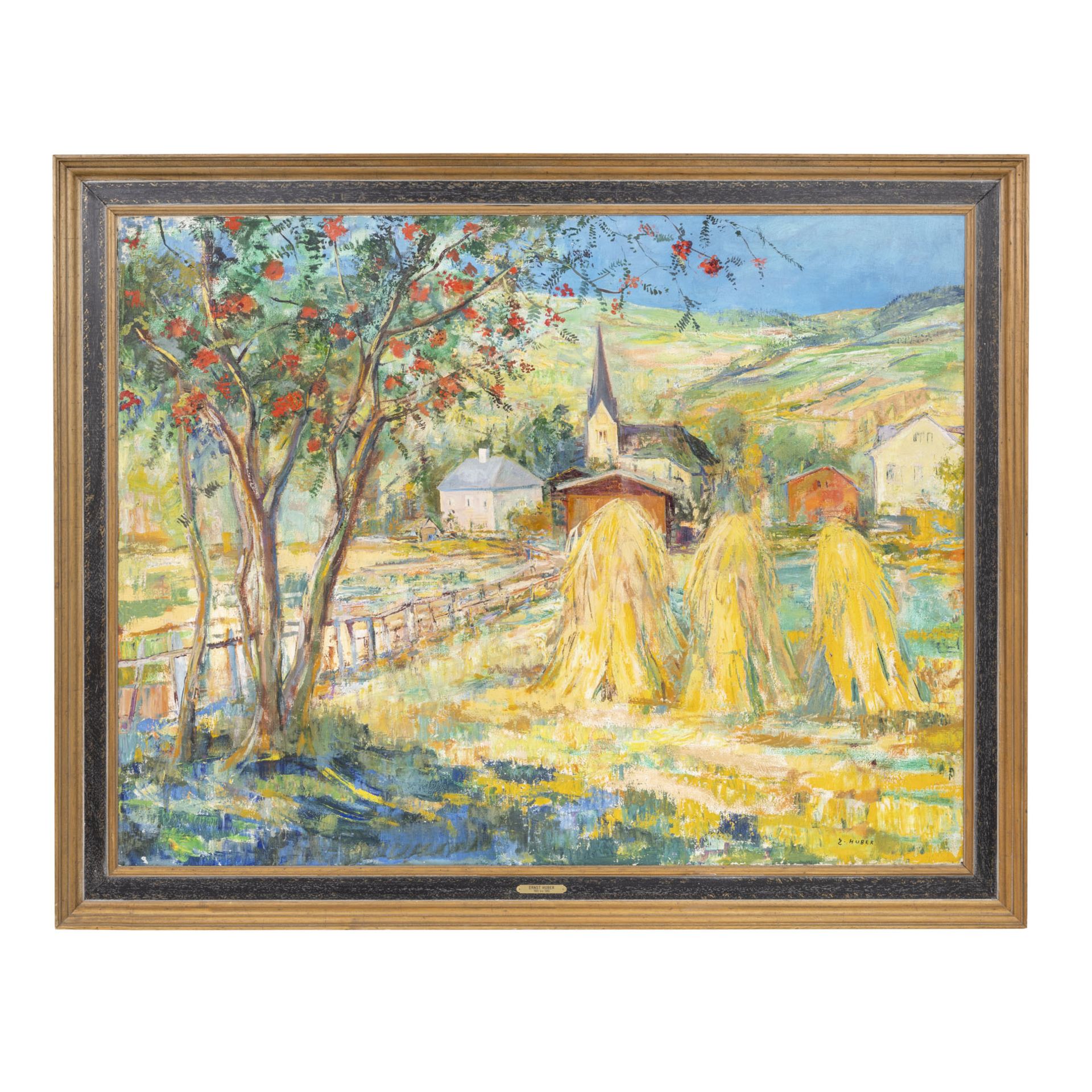 Ernst Huber ( 1895 - 1960 Wien), Landschaft mit Heumandln - Bild 3 aus 7