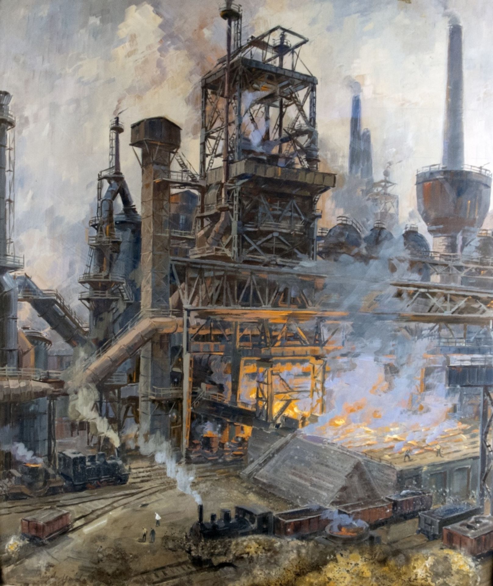 Industriemaler der 1. Hälfte des 20. Jh.: Stahlwerk