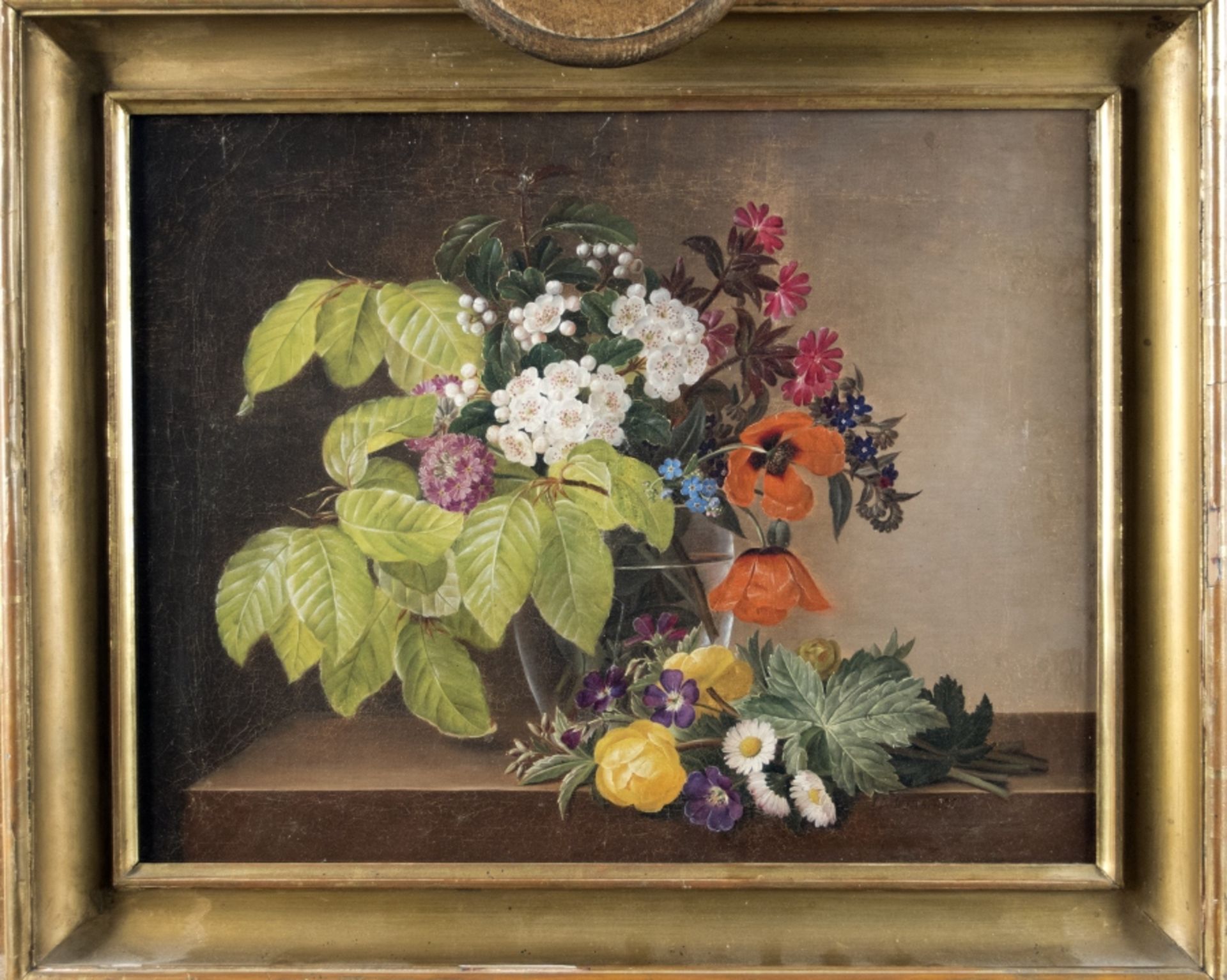 Jensen, Johan Laurentz: Stilleben mit Mohn, Vergissmeinnicht und Gänseblümchen - Image 2 of 3