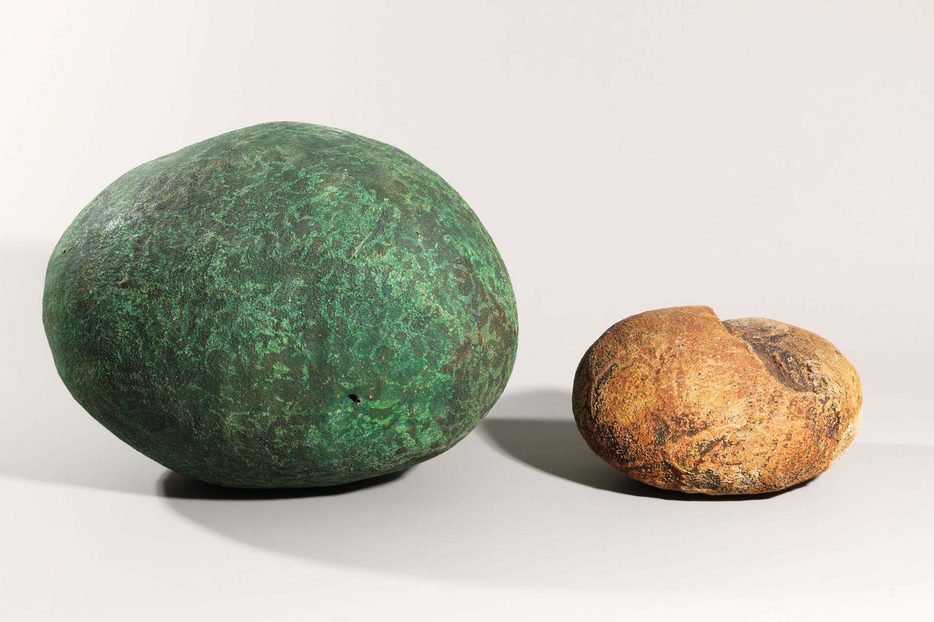 Piero Gilardi, Gufram, 2 sculptural stones, model Sassi, early version - Image 2 of 4