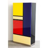 Koni Ochsner, Röthlisberger, Limited Cabinet, model Mondrian Schrank Object 1, No. 96, 1980