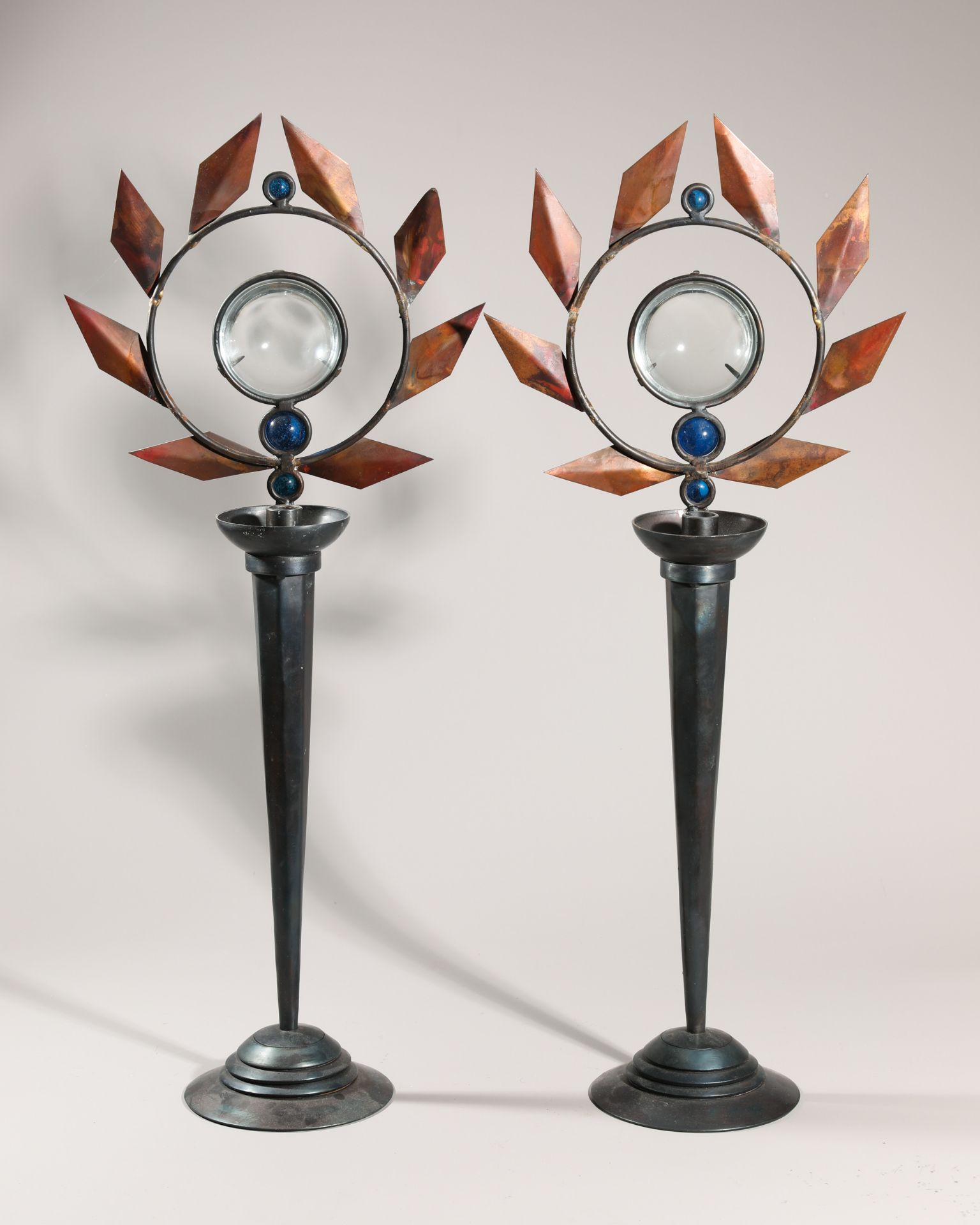 Mark Brazier-Jones, 2 candlesticks, model Olympia - Image 5 of 5