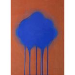 Otto Piene*, blaue Feuerblume, 1967, Ex. 28/100. signiert