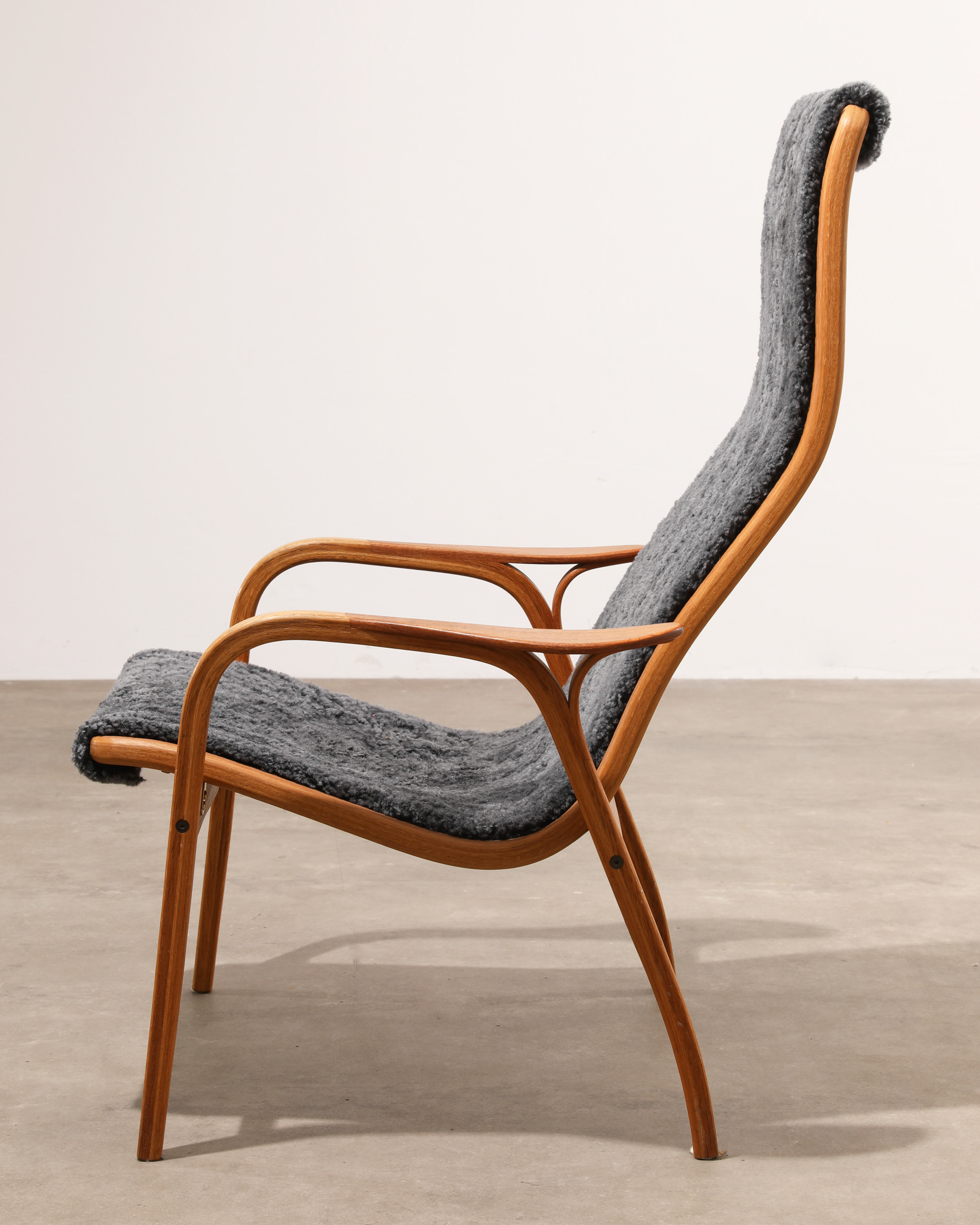 Yngve Eckström, Svedese, Chair, model Lamino + footstool - Image 3 of 8