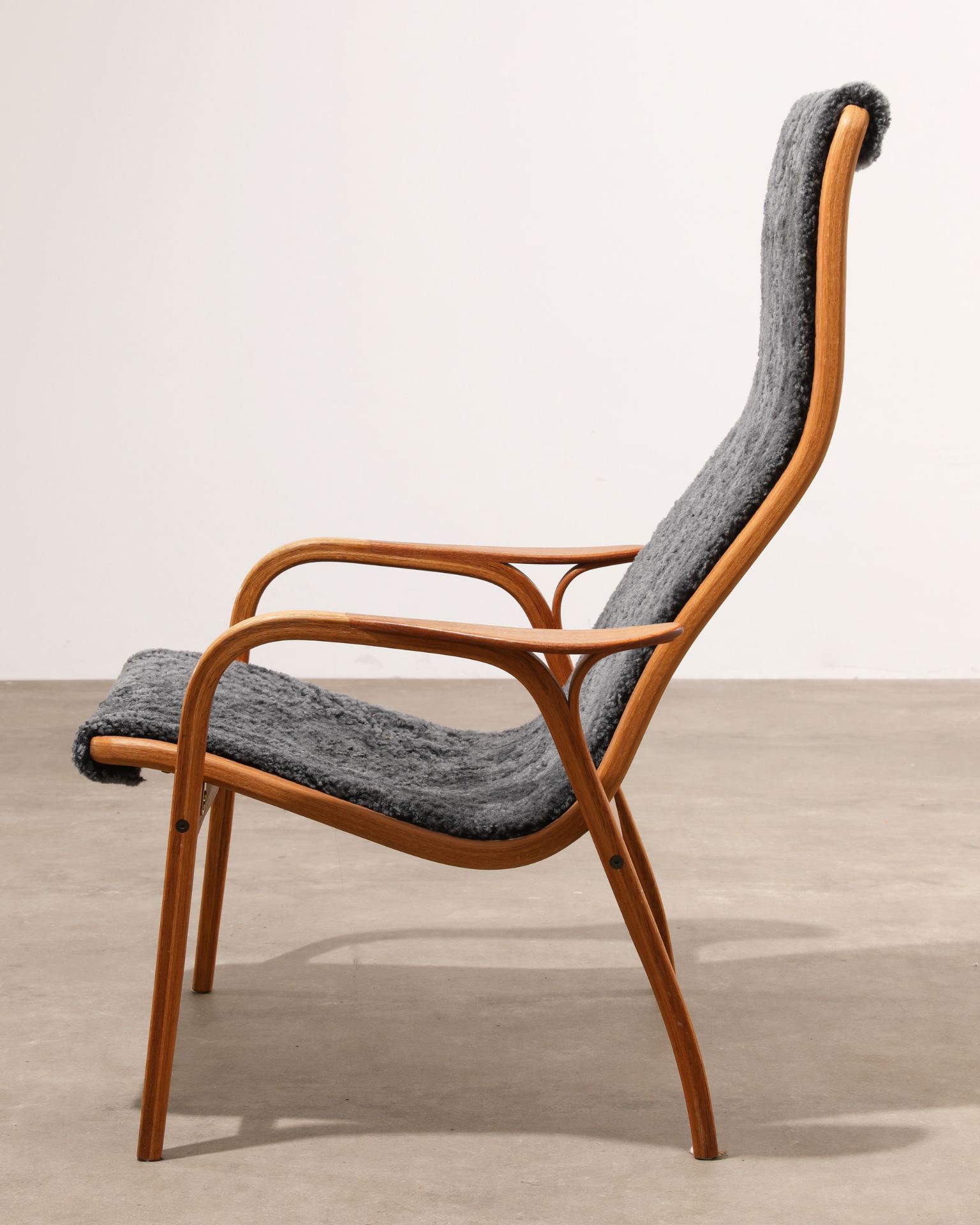 Yngve Eckström, Svedese, Chair, model Lamino + footstool - Image 3 of 8