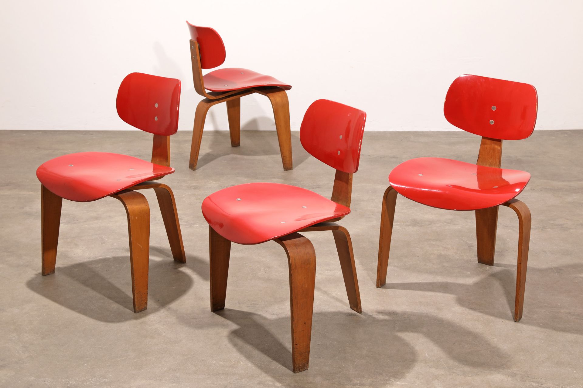 Egon Eiermann, Wilde & Spieth, 4 Chairs, model SE 42 (SE 3)