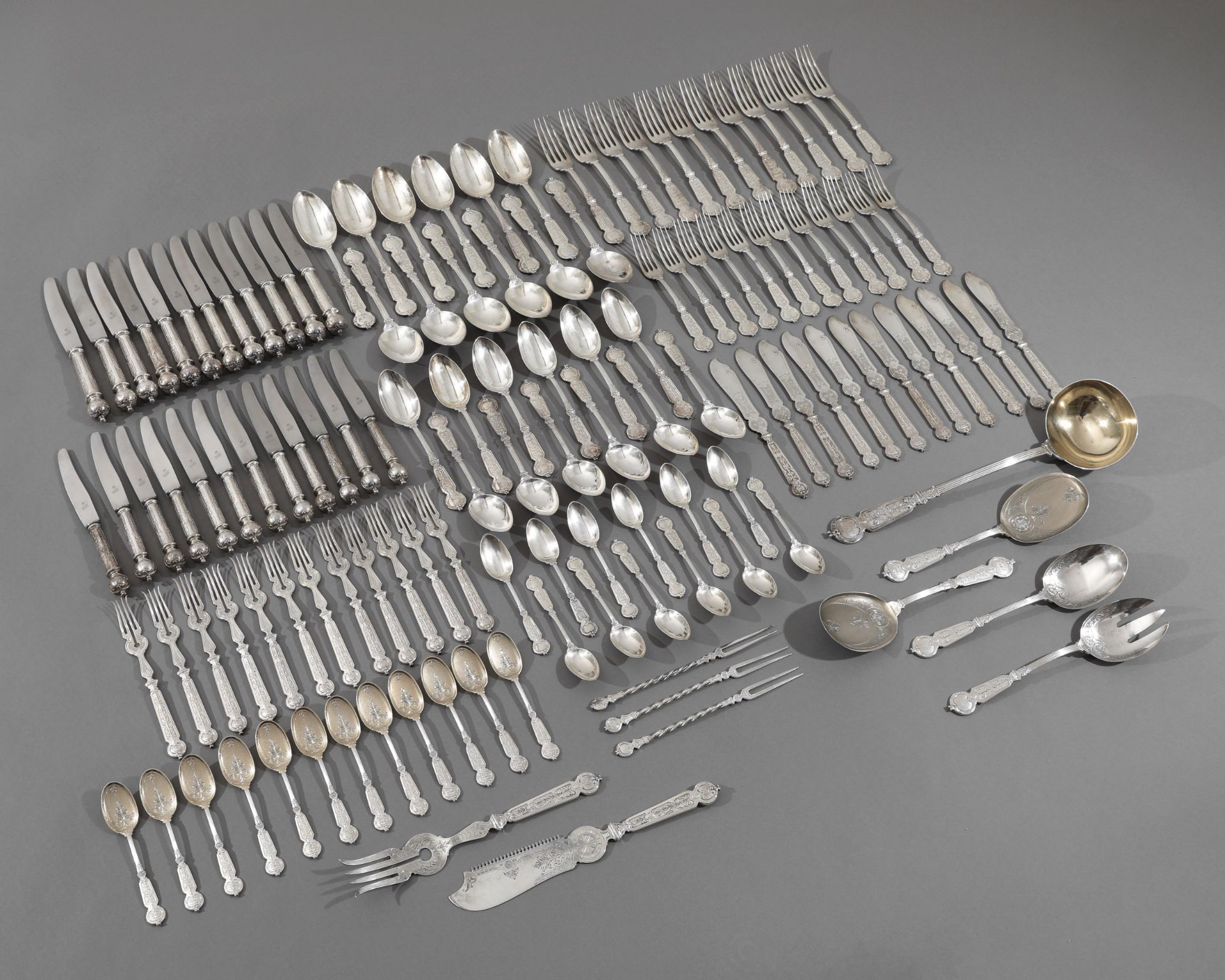 G. Hermeling for Wilkens Söhne, Bremen, 118-piece cutlery set with serving pieces - Image 2 of 11
