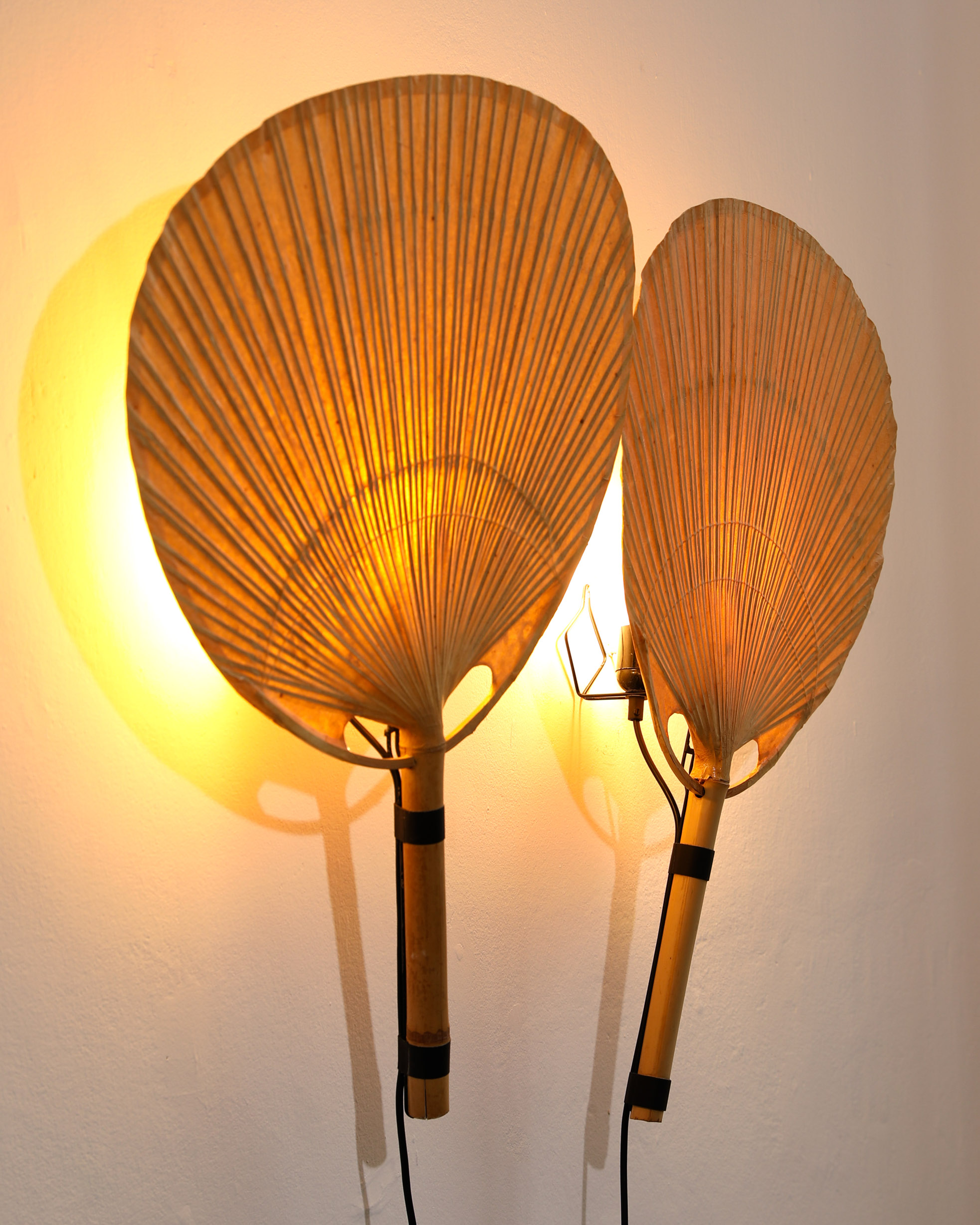 Ingo Maurer, Design M, 2 Wall Lights, model Uchiwa - Image 2 of 4