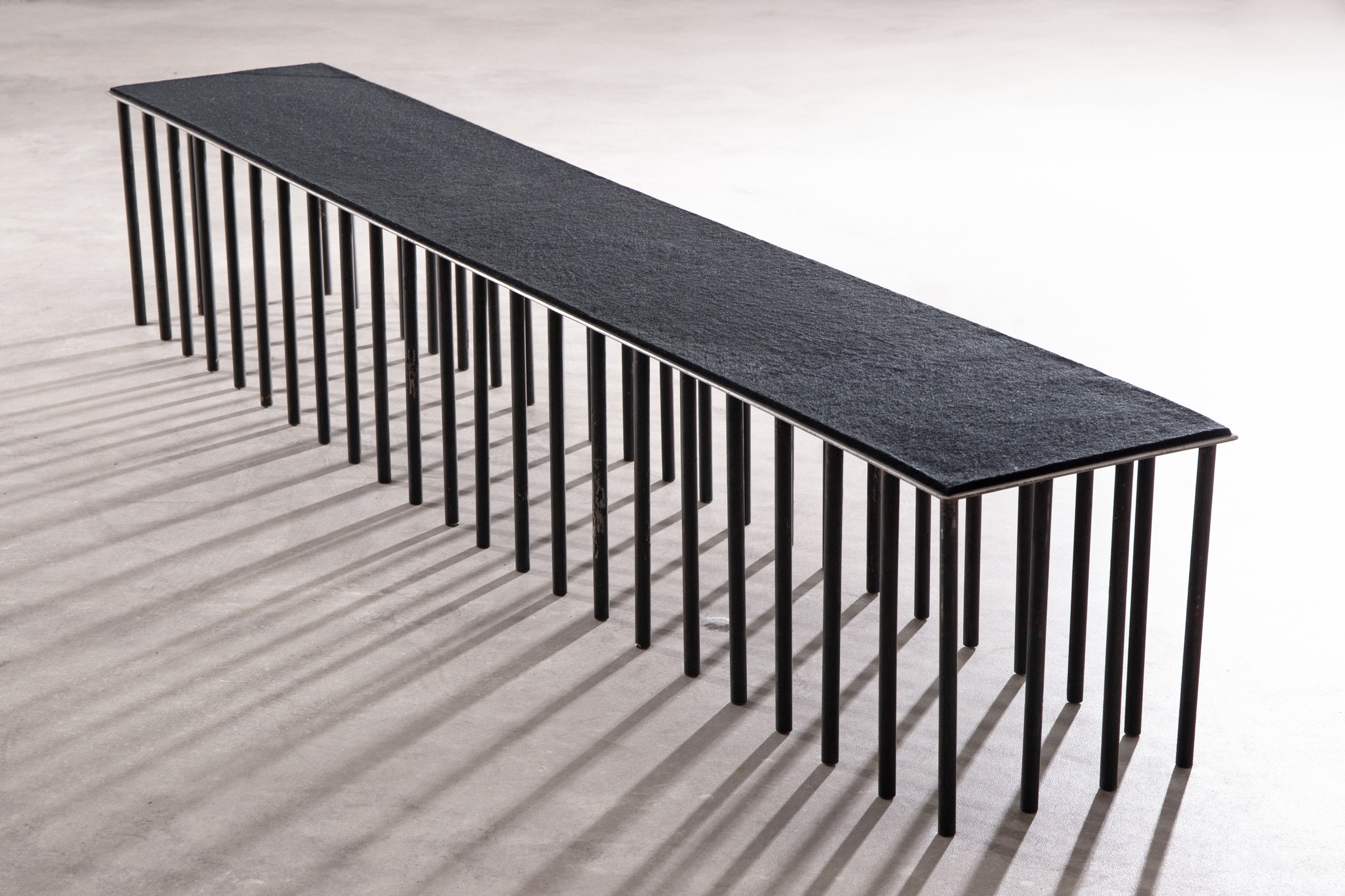 Hermann Becker, Becker Stahlmöbel, Bench, model Mille-Pattes / Centipede