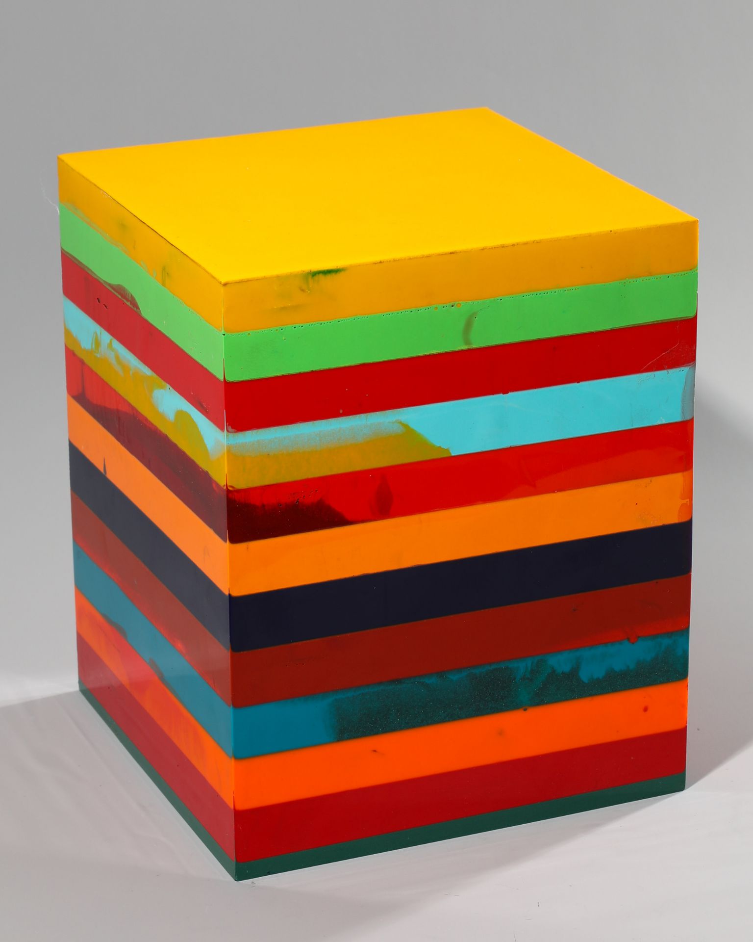 Markus Linnenbrink*, Mexicogelb, 2002, Solid Cube, Colored epoxy resin