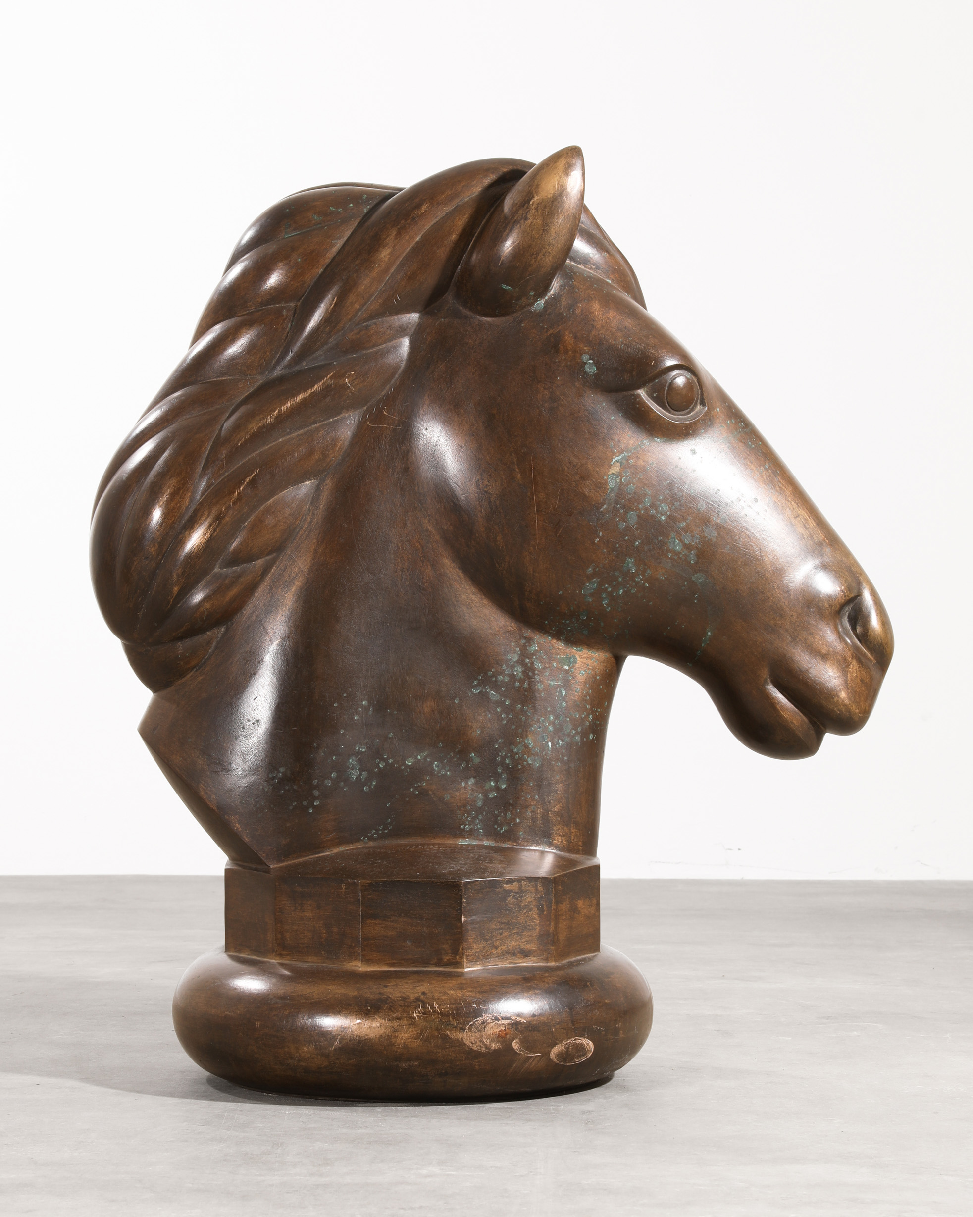 Max Sauk, Life-size horse head. 1976. Bronze - Image 4 of 5