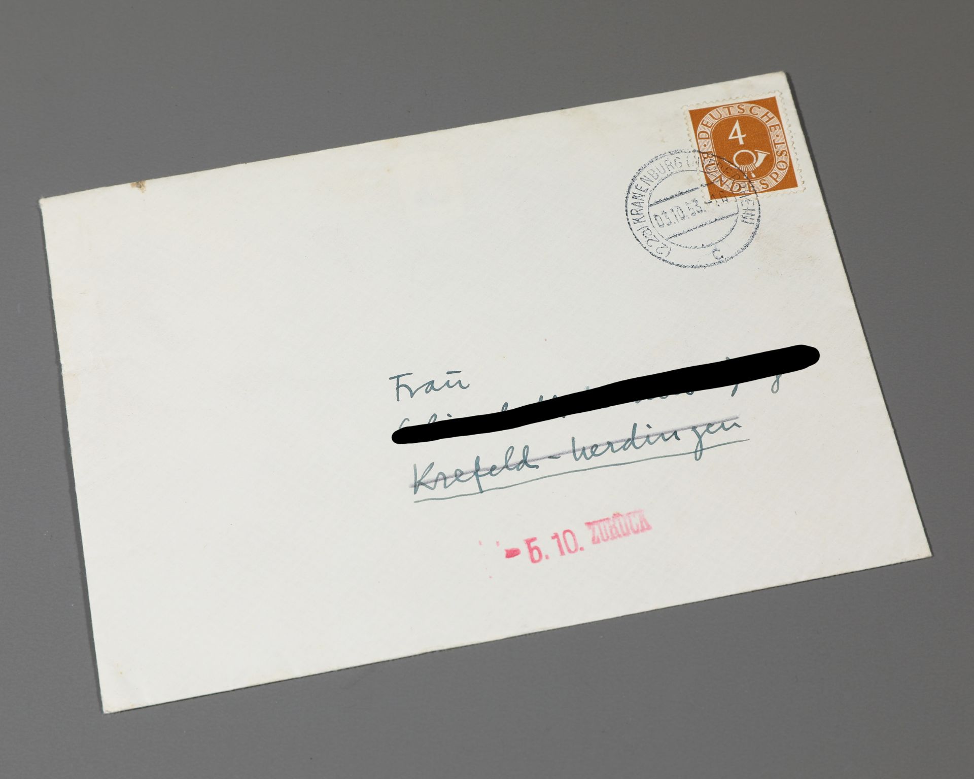 Joseph Beuys*, Invitation card, 1953, exhibition 'Plastik Graphik', van der Grinten - Image 3 of 5