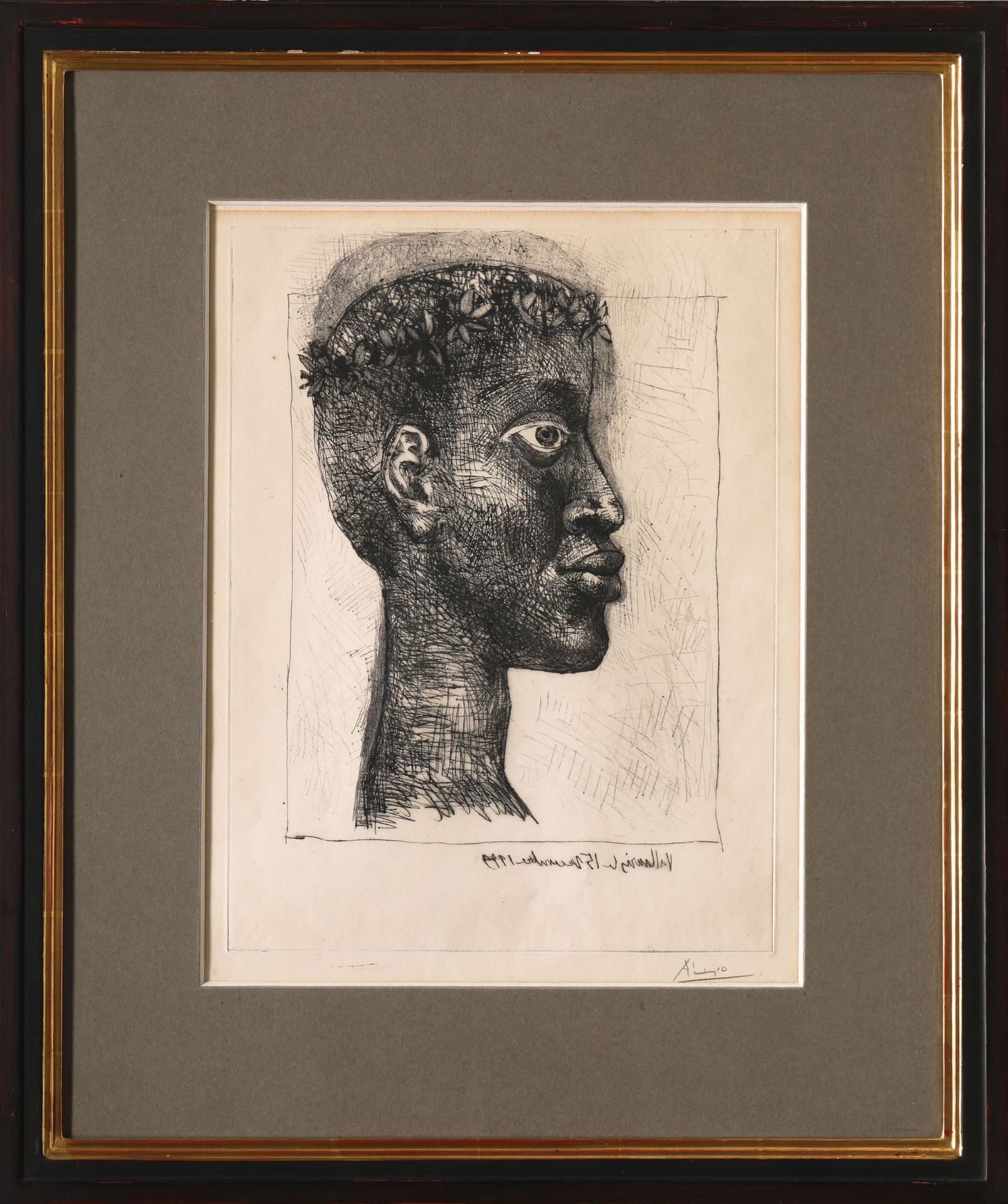 Pablo Picasso*, Etching, Portrait d'Aimé Césaire, 1949 - Image 2 of 5