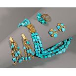 Ebbe Weiss-Weingart, four-piece turquoise set