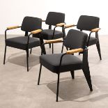 Jean Prouvé, Vitra, 4 Chairs, model Fauteuil Direction