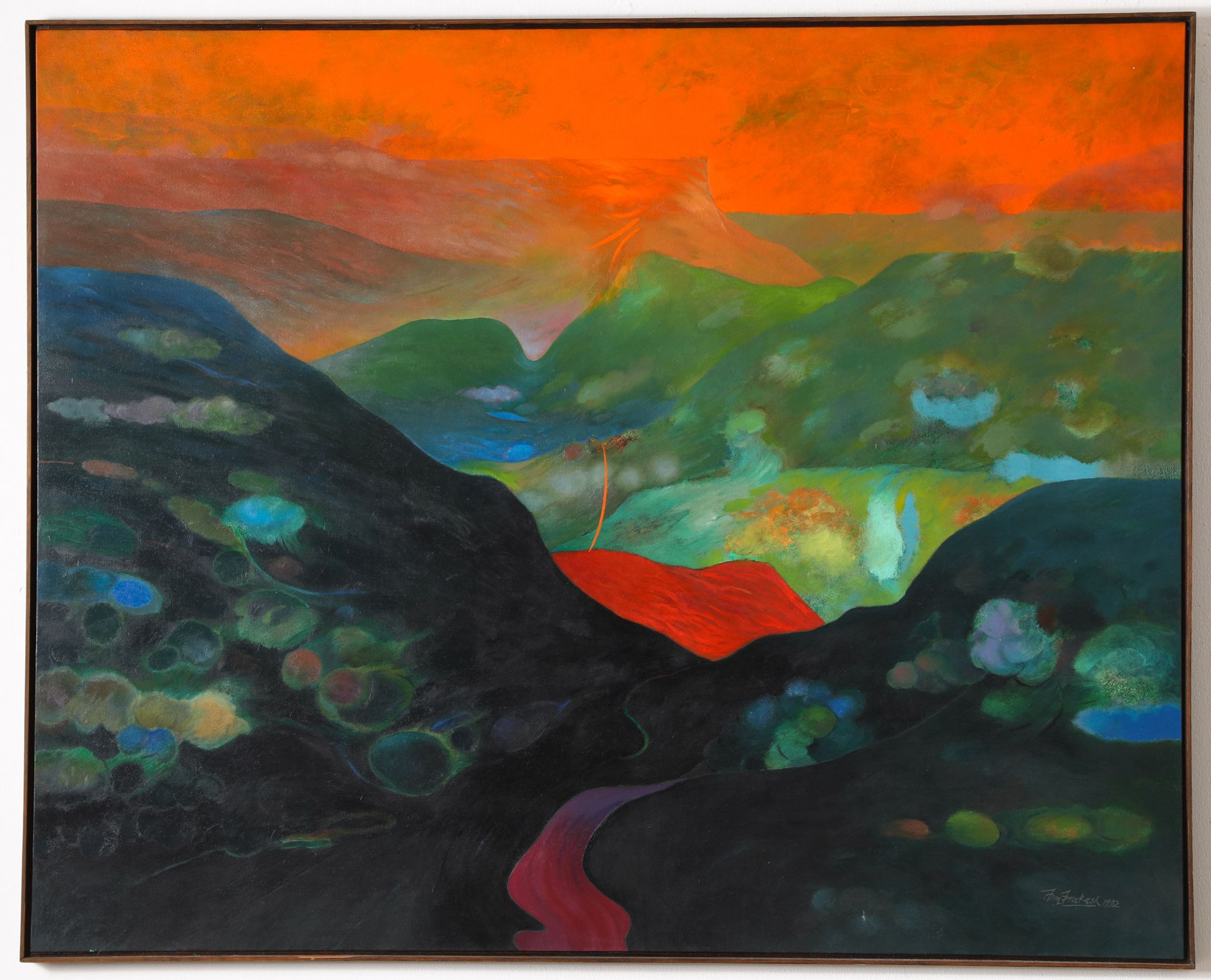 Om Prakash Sharma, On Top of the Clouds, 1991, Öl/ Leinwand - Bild 2 aus 8