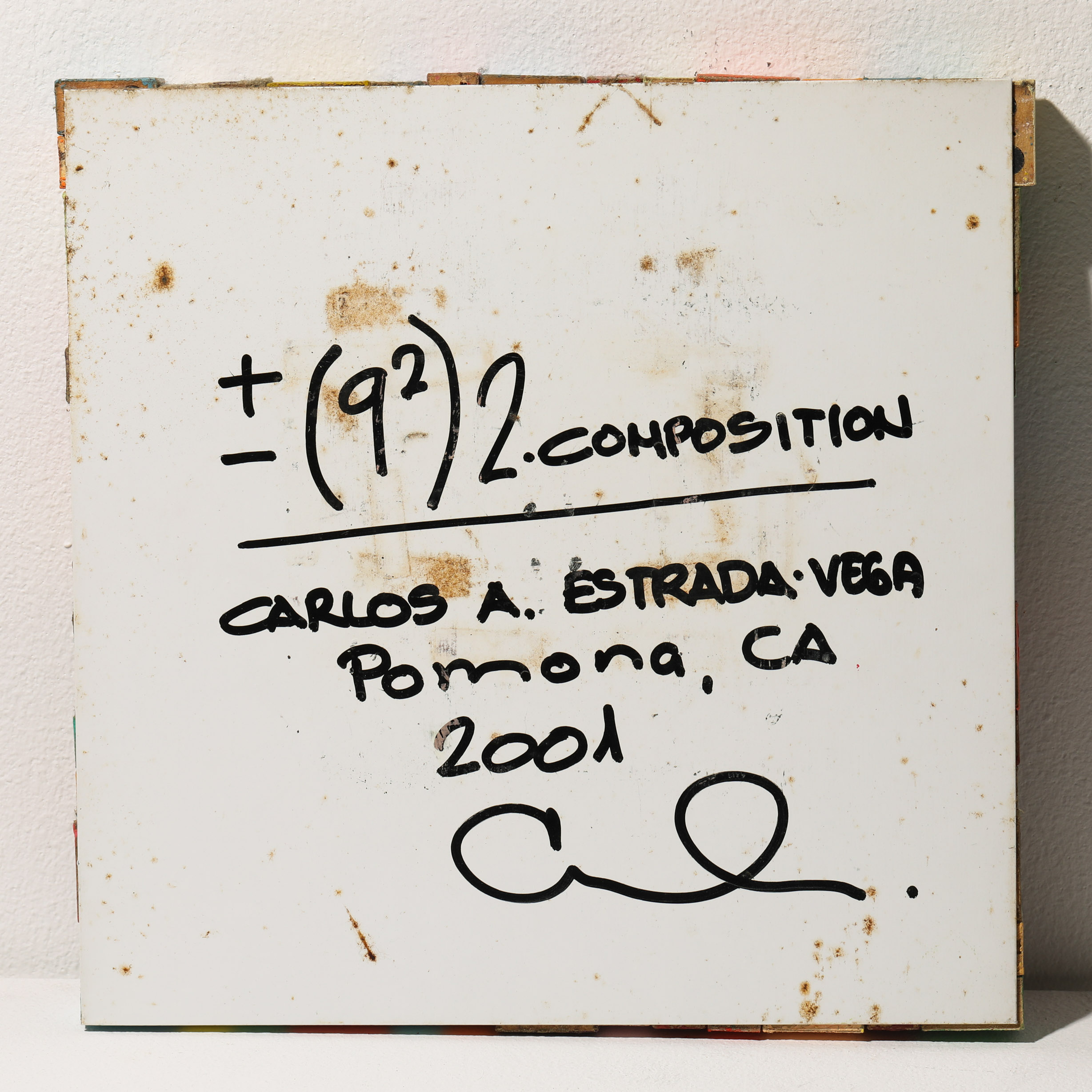 Carlos Estrada-Vega, 2001, small cube wall object - Image 4 of 4