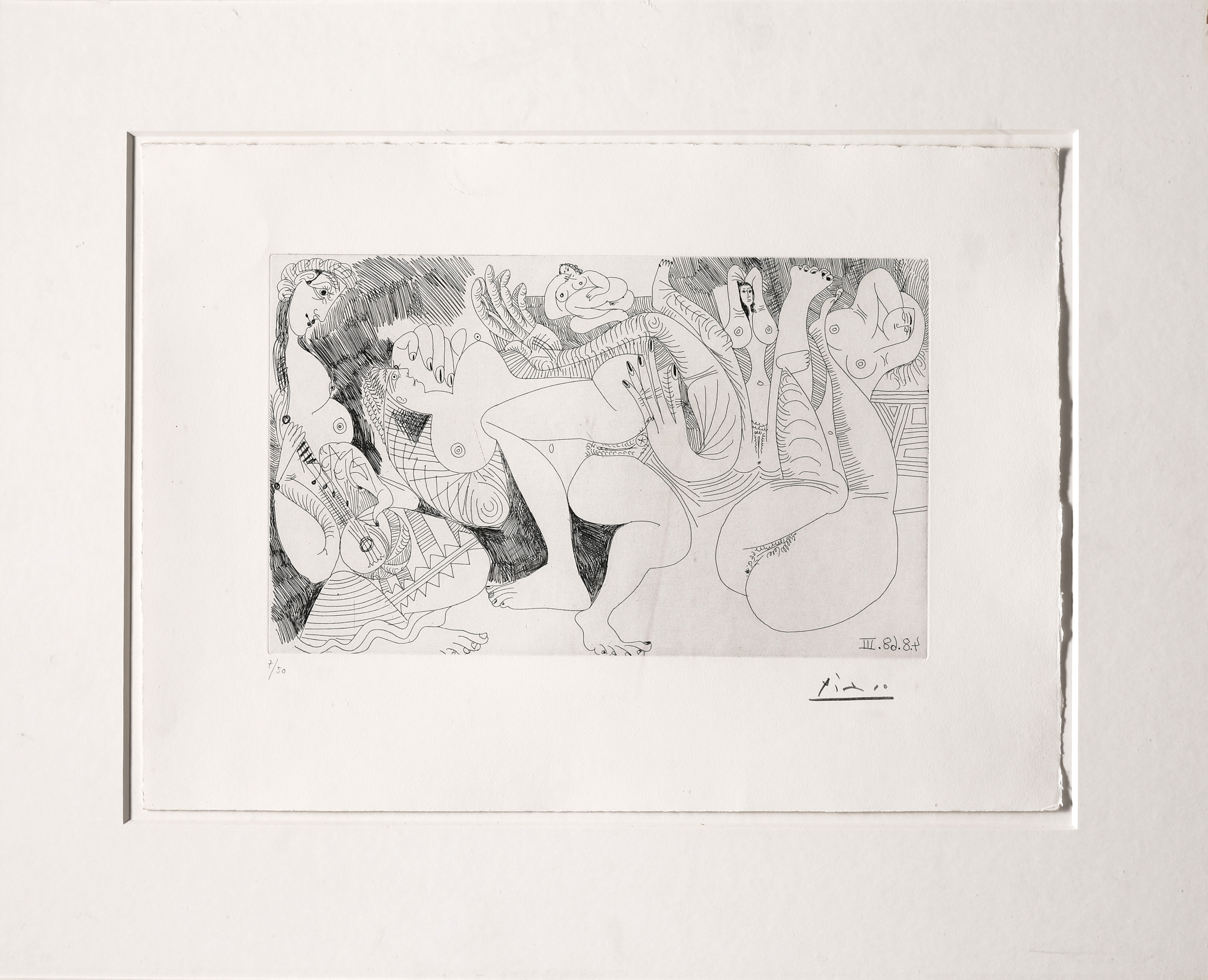 Pablo Picasso*, 4.8.68. III. 1968. Etching. Signed - Image 2 of 5