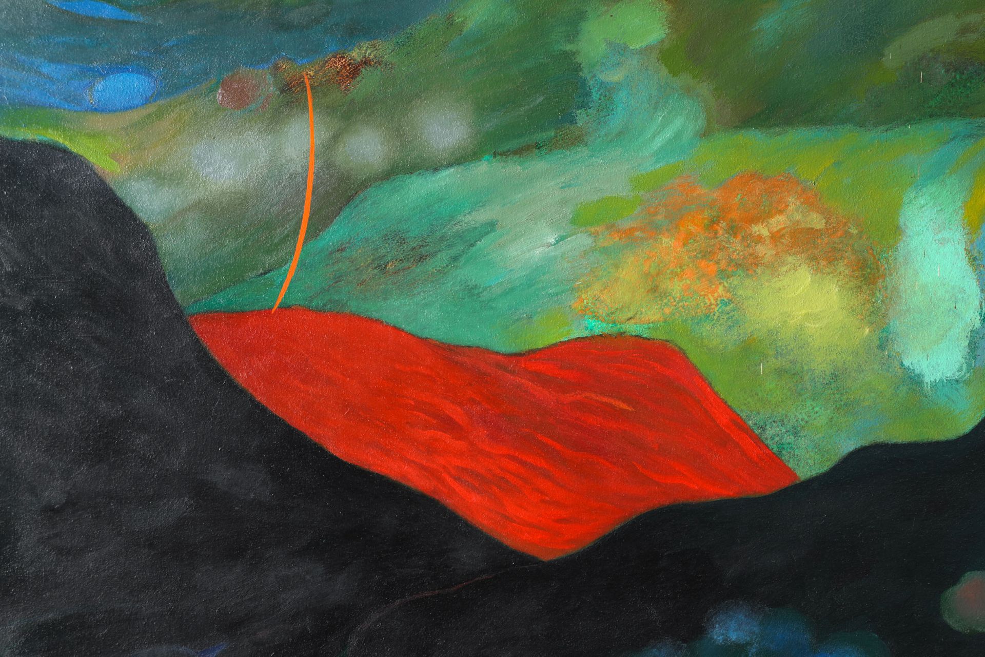 Om Prakash Sharma, On Top of the Clouds, 1991, Oil on canvas - Image 3 of 8