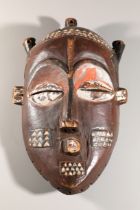 Male face mask, Biombo, Congo
