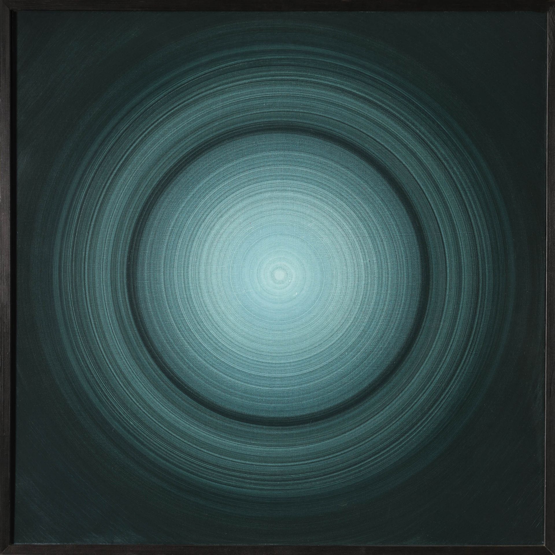 Robert Rotar*, Rotation, 1965, Große Spirale Grün, Leinwand, 80 x 80 cm - Bild 2 aus 5