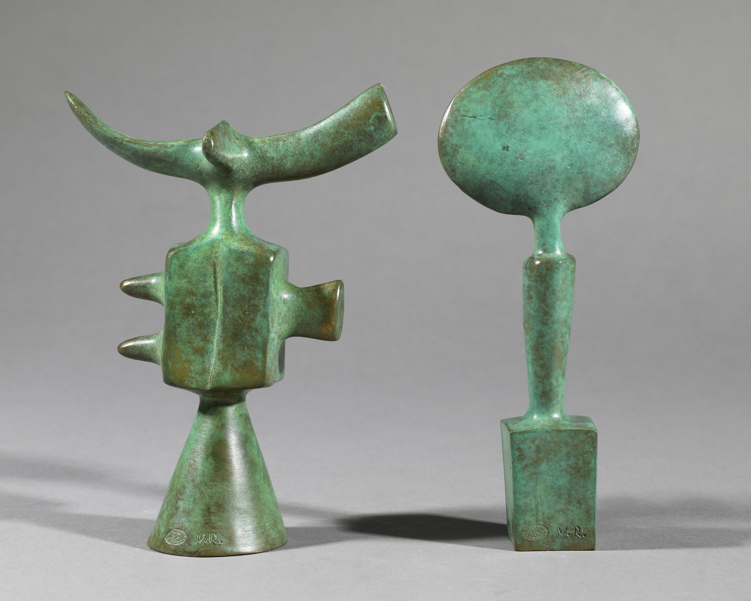 Victor Roman*, Le Roi & La Rein, 2 bronze sculptures - Image 4 of 5