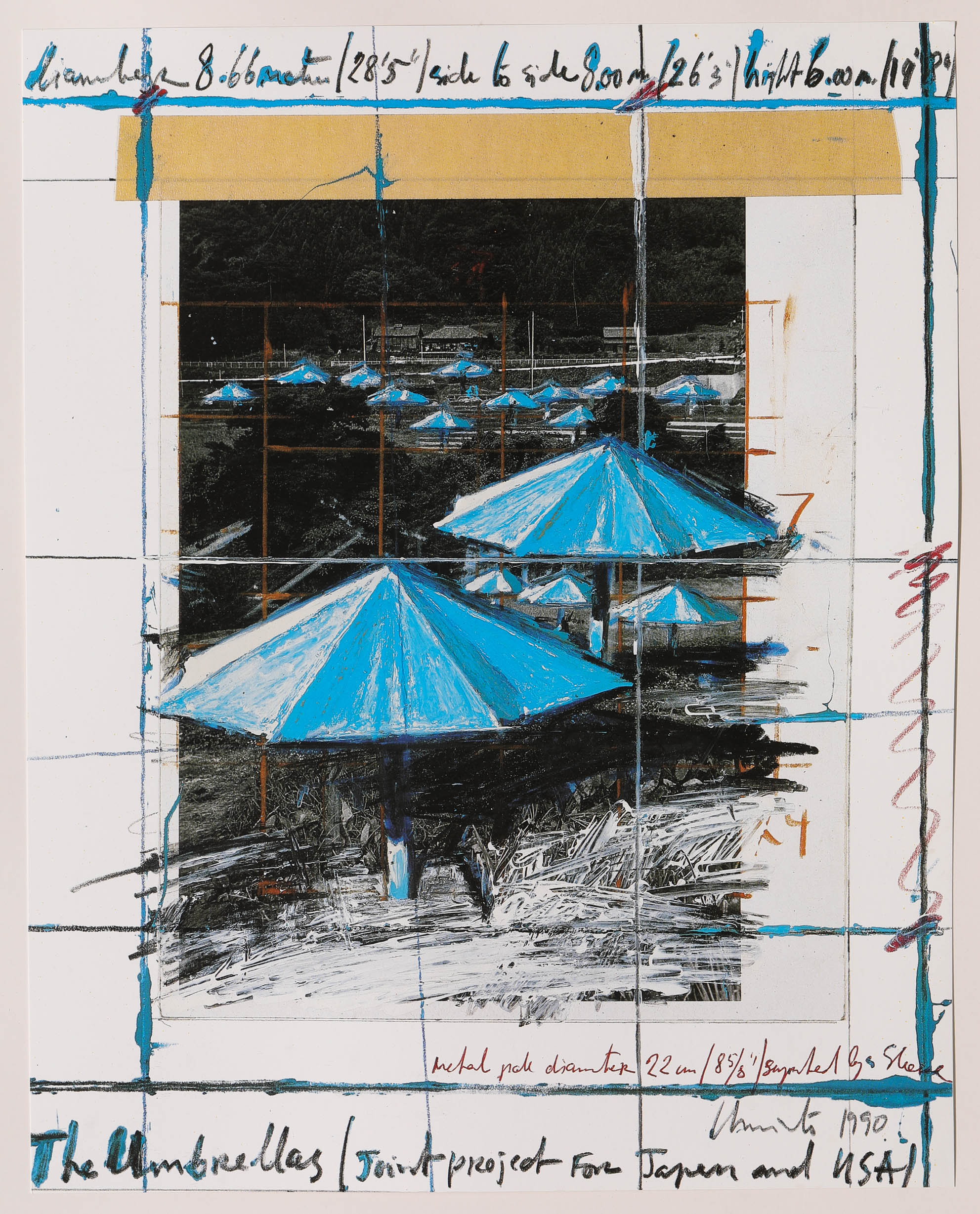 Christo*, The Umbrellas. Joint Project for Japan and U.S.A. 1991 - Image 3 of 7