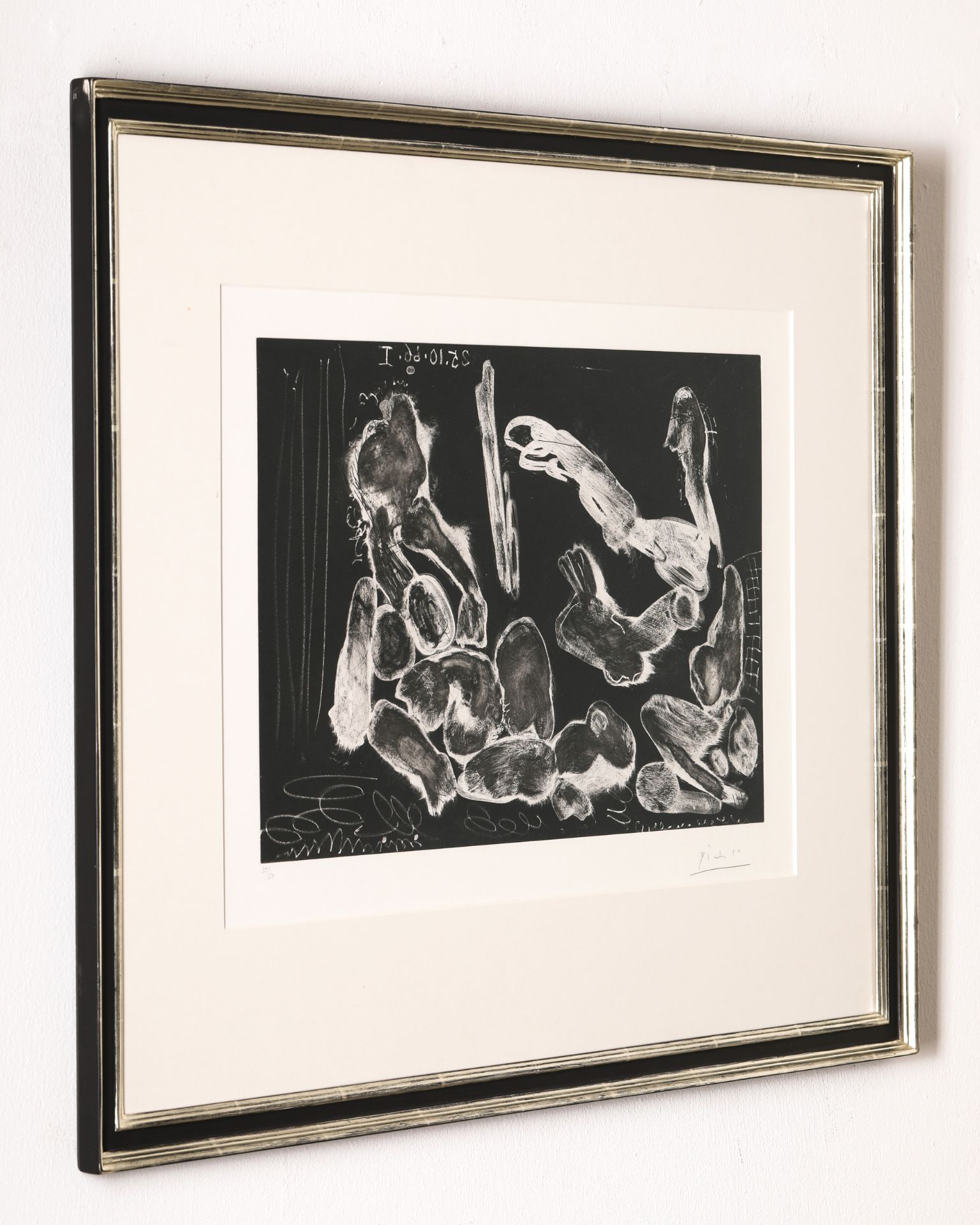 Pablo Picasso*, Aquatint etching, Peintre et Modèle accoudé. 1966 - Image 6 of 7