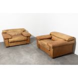 Afra & Tobia Scarpa, B&B Italia, 2 Lounge Sessel Modell Erasmo