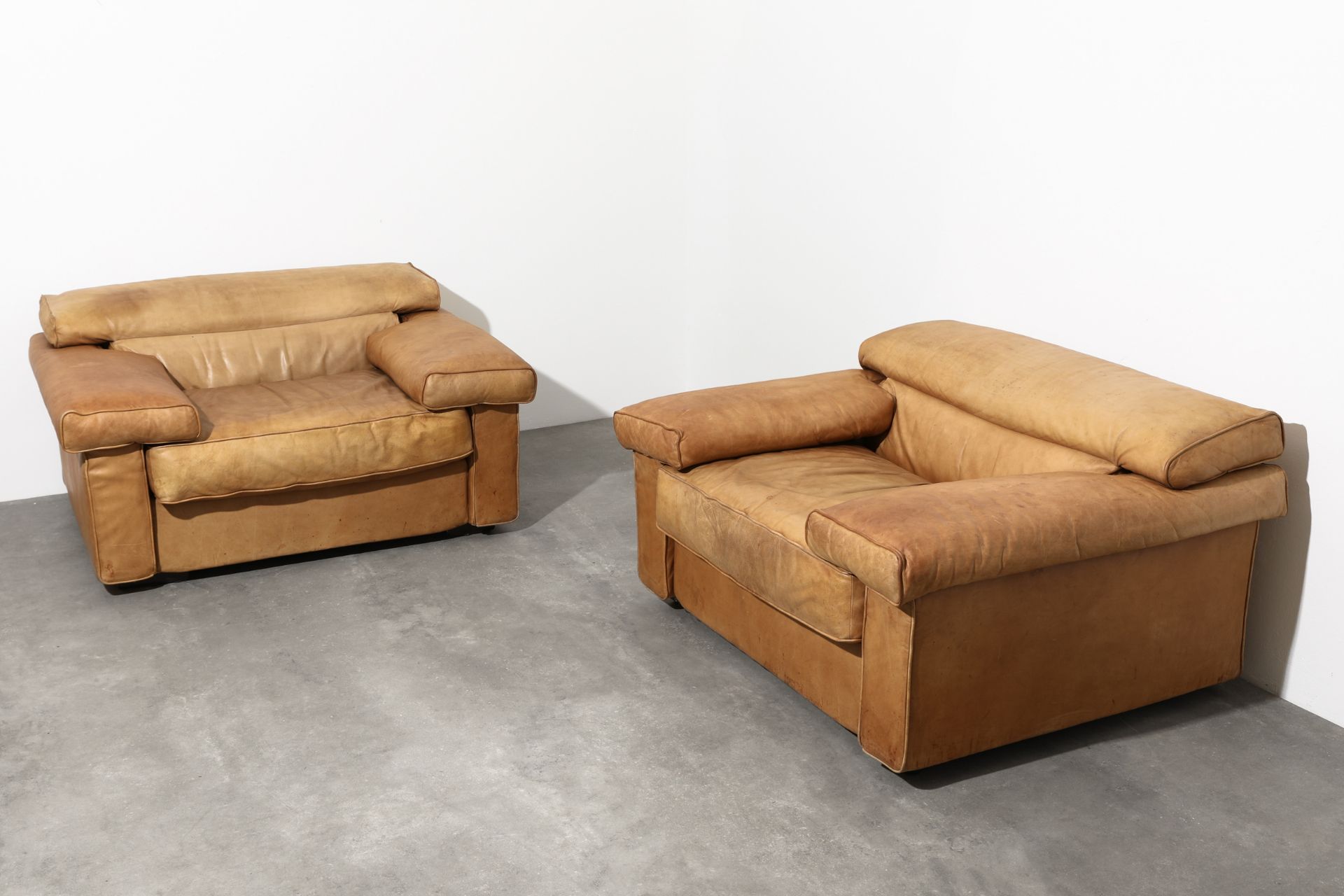 Afra & Tobia Scarpa, B&B Italia, 2 Lounge Sessel Modell Erasmo