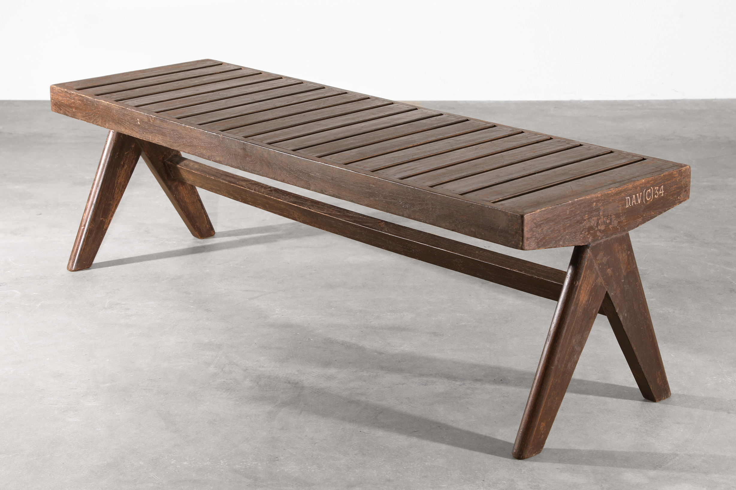 Pierre Jeanneret, Bench from the M.L.A. Residential building in Chandigarh