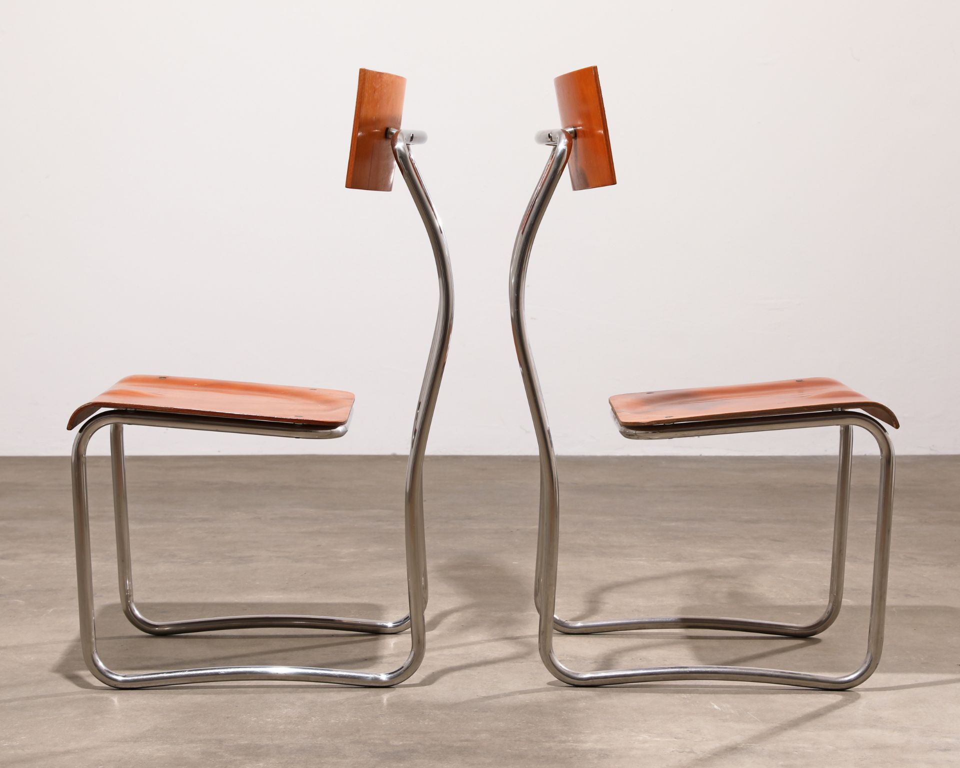 Giuseppe Terragni, Zanotta, 2 Stühle Modell Lariana - Bild 4 aus 6